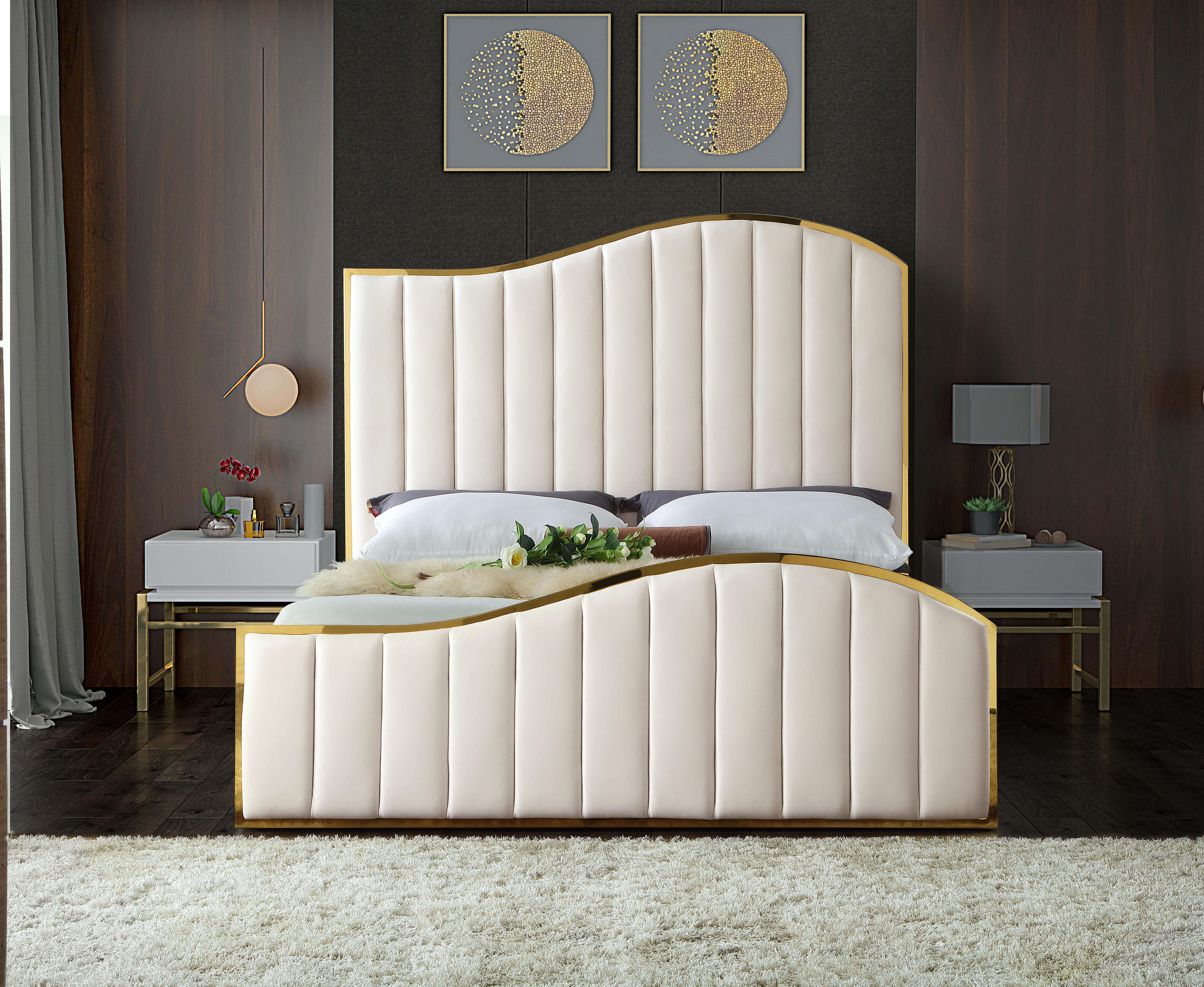 Jolie - King Bed - Cream