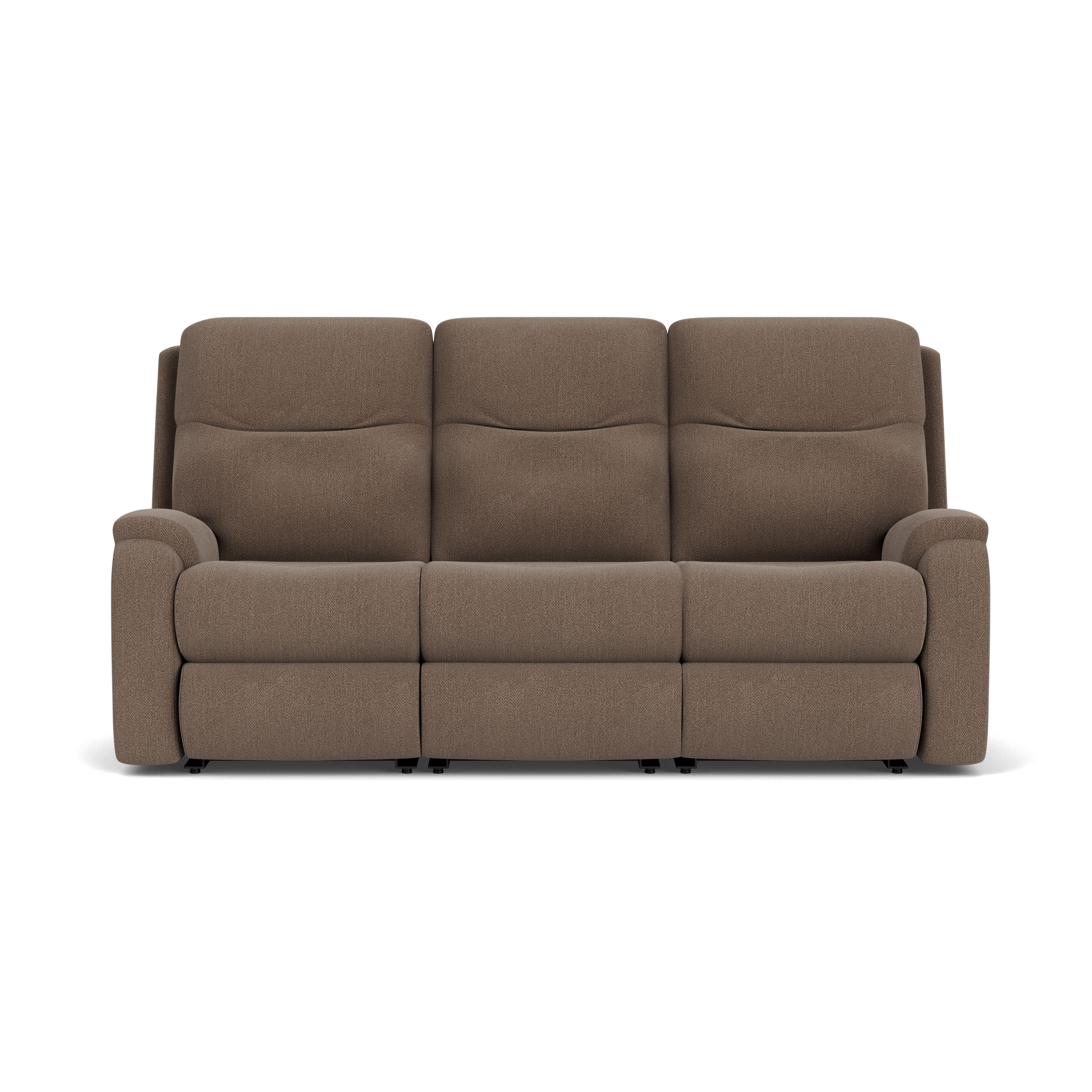 Penn - Transitional Fabric Power Reclining Sofa With Power Headrests & Lumbar, beige, view 3