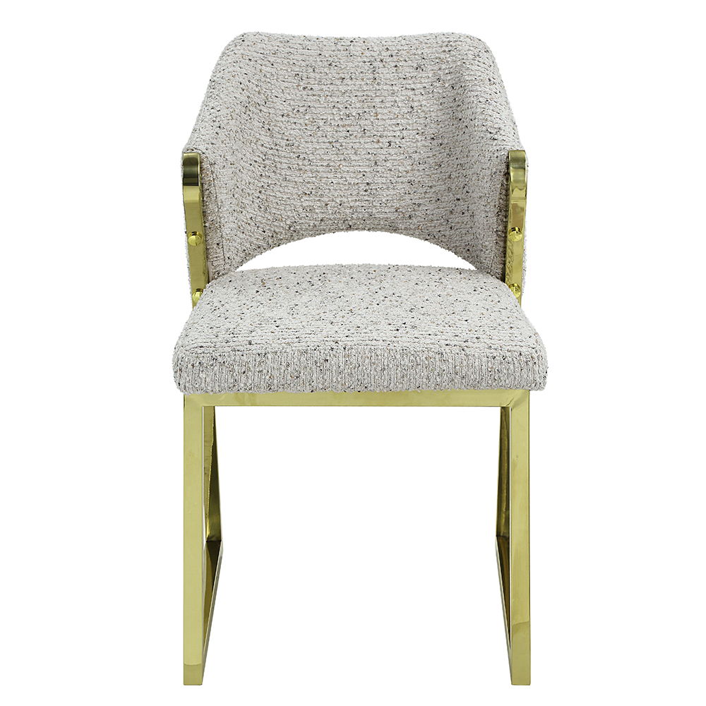 Galdesa - Side Chair (Set of 2) - Teddy Sherpa & Mirrored Gold, gray, view 8
