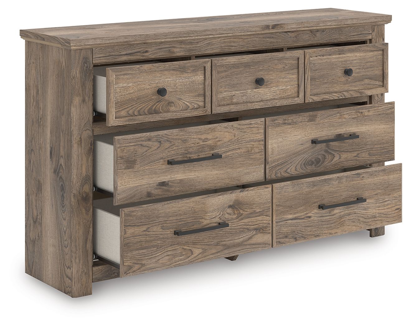 Rusticott - Seven Drawer Dresser - Brown