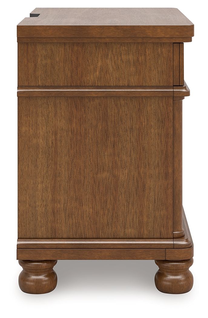Ashley Furniture Rowlenstown - Three Drawer Night Stand - Brown - Image 5