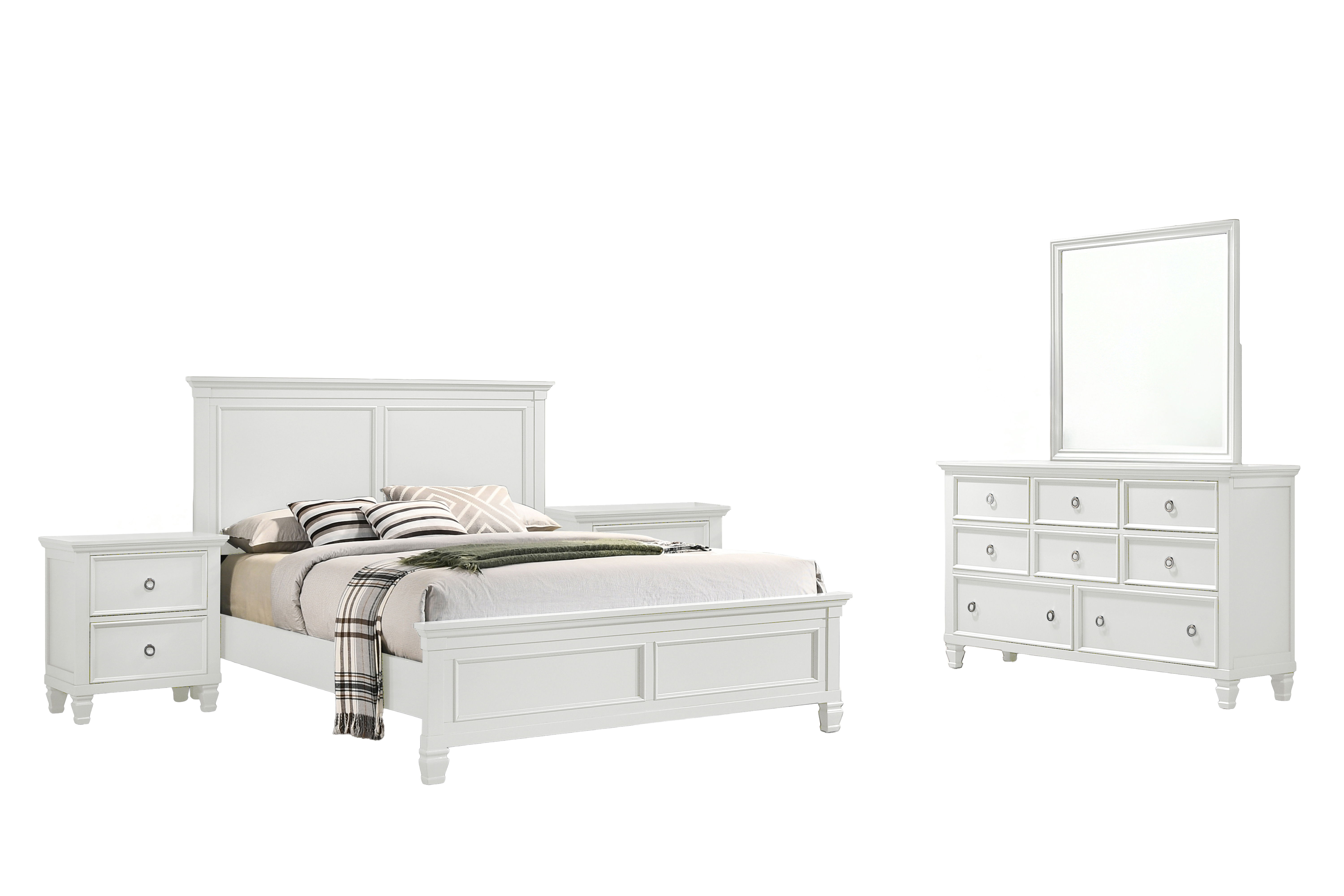 King · 5 Pc · Bed, Dresser, Mirror, 2 Nightstands