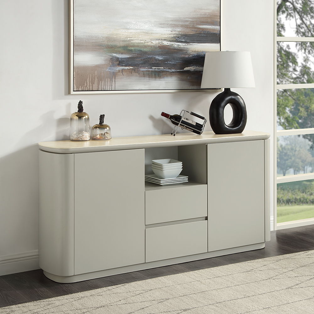 Ingram - Server - Ceramic Top & Light Gray, light gray