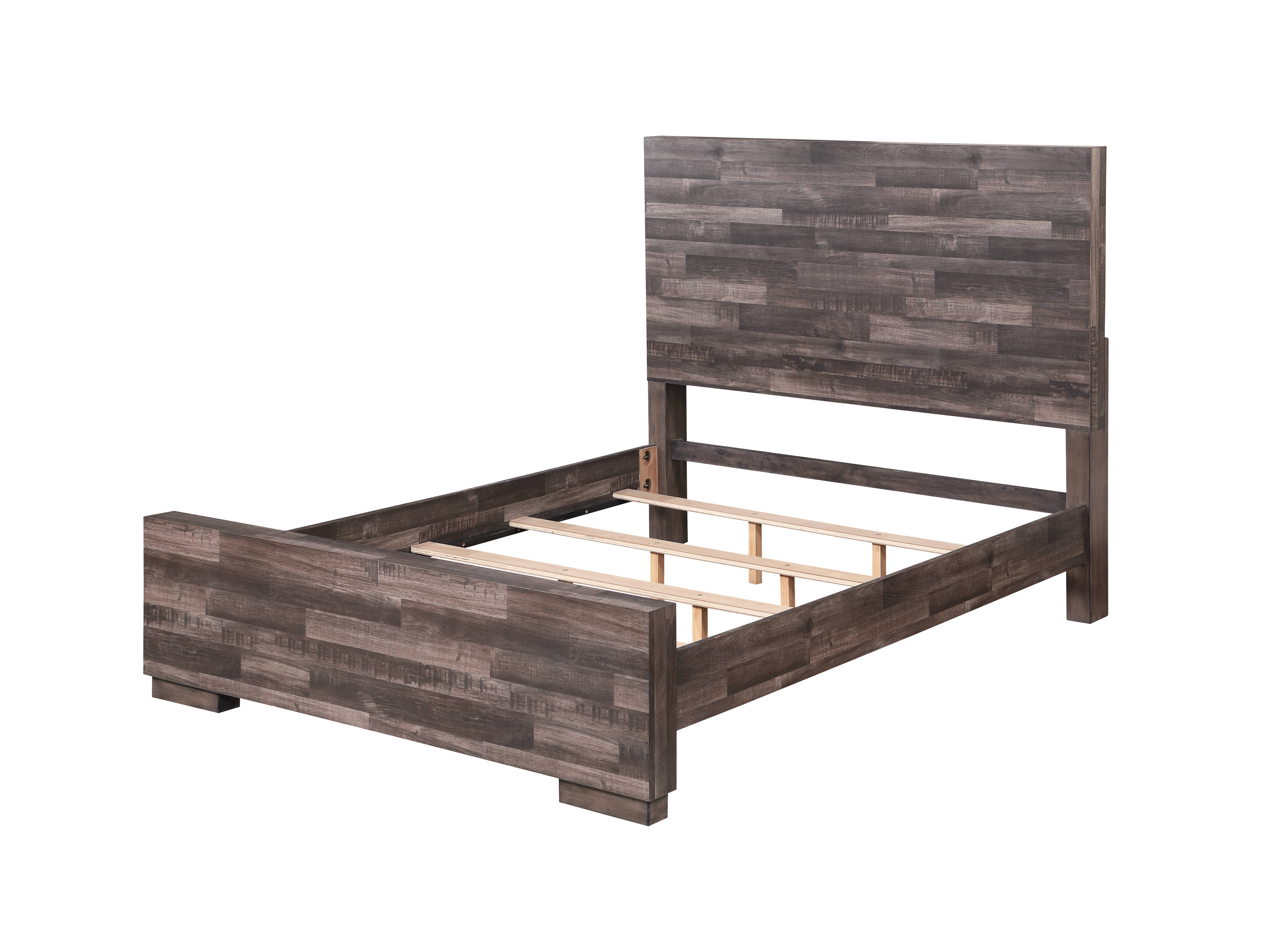 Juniper - Eastern King Bed - Dark Oak, dark brown