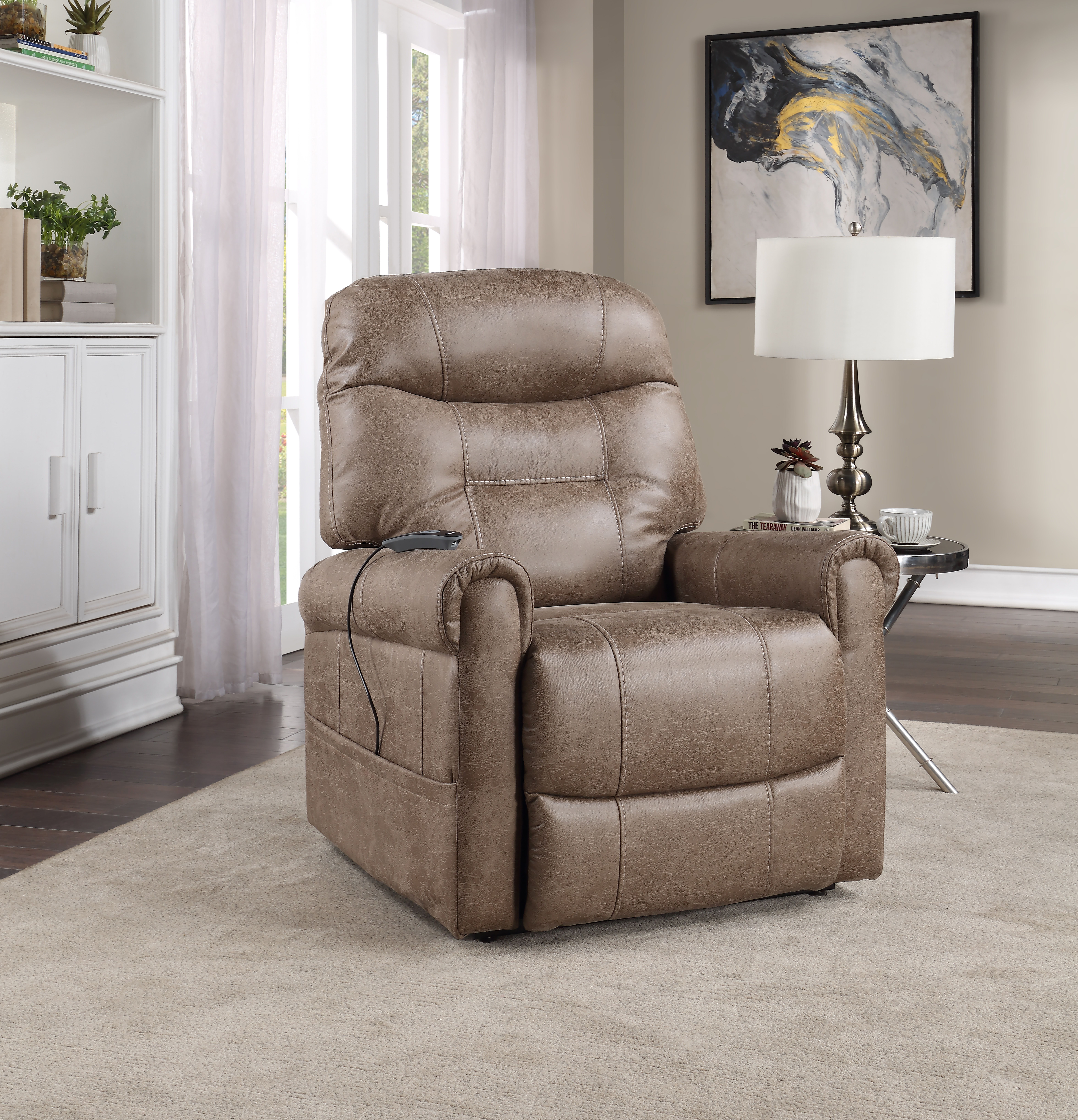 Ottawa - Power Lift Chair With Heat - Camel