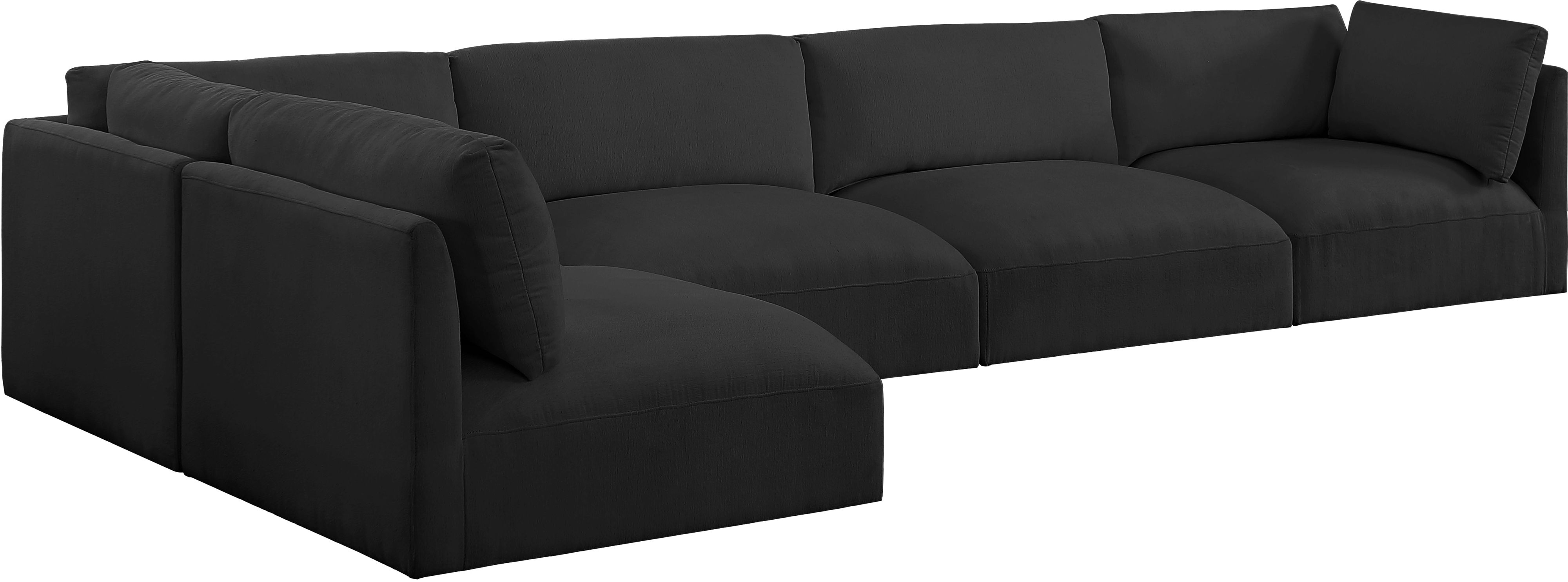 Ease - 5 Piece Modular Sectional - Black
