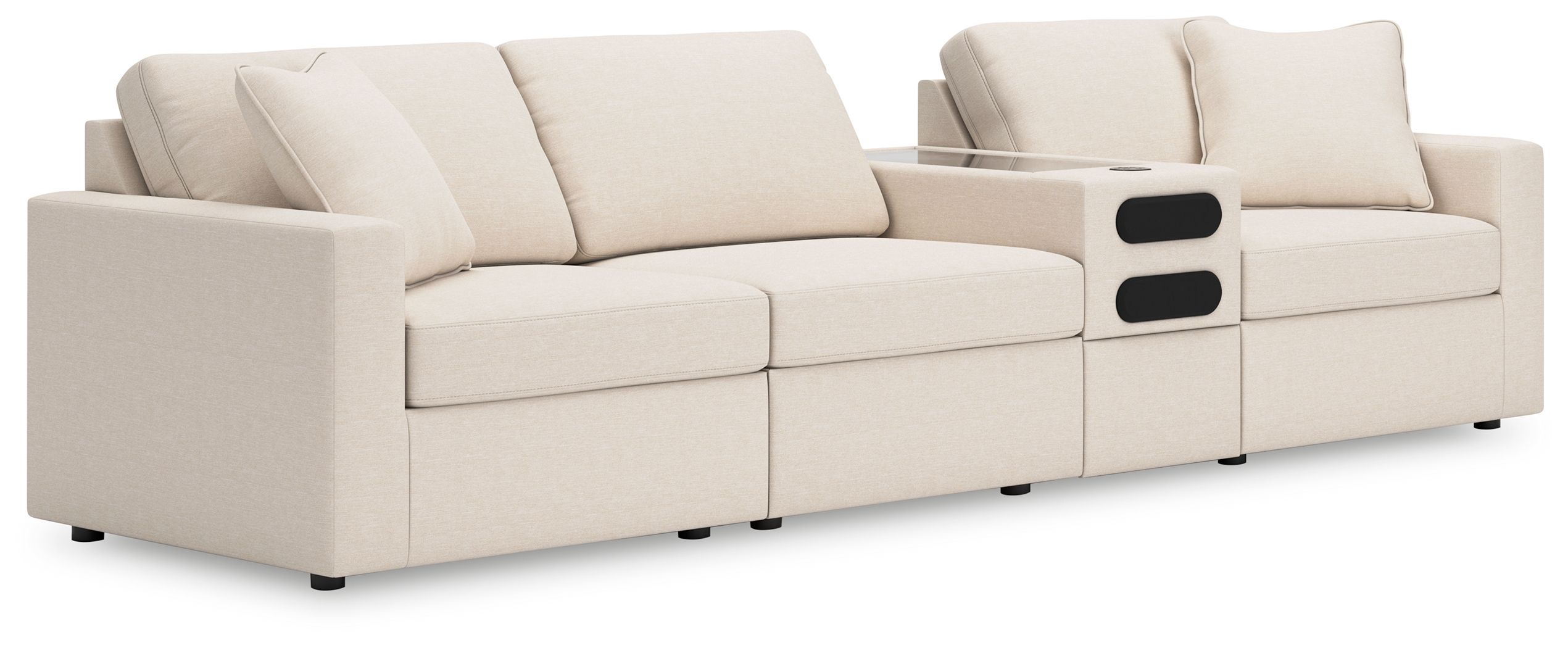4 Pc · Sectional With Audio System Console