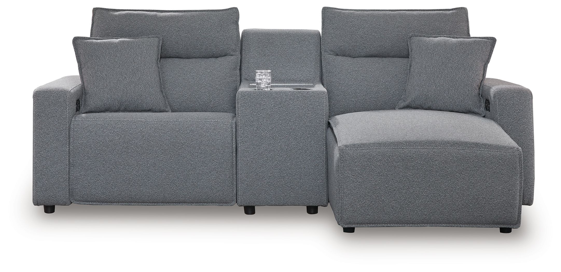 3 Pc · Power Reclining Sectional With RAF Press Back Power Chaise And Console