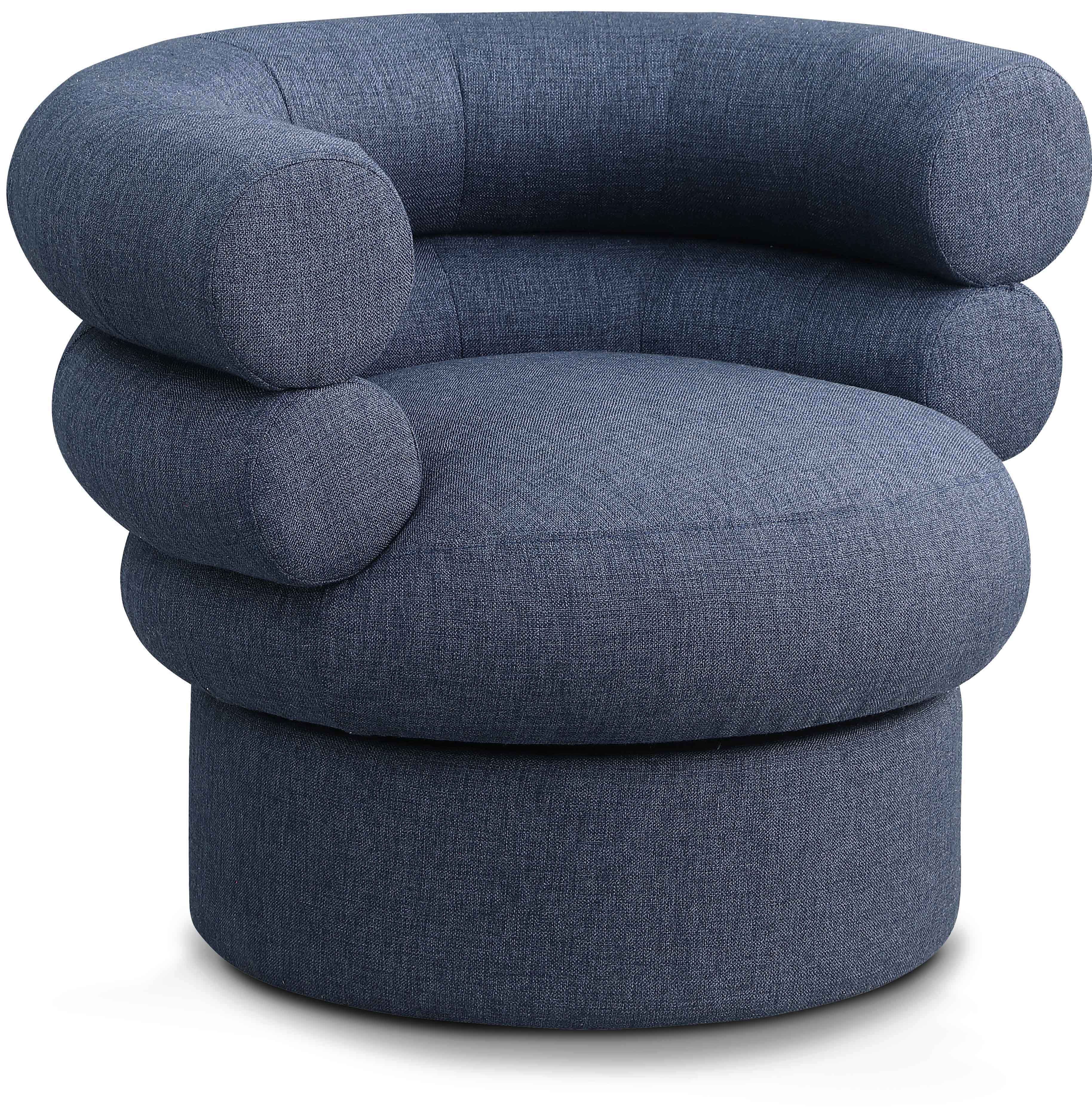 Valentina - Accent Swivel Chair - Dark Navy