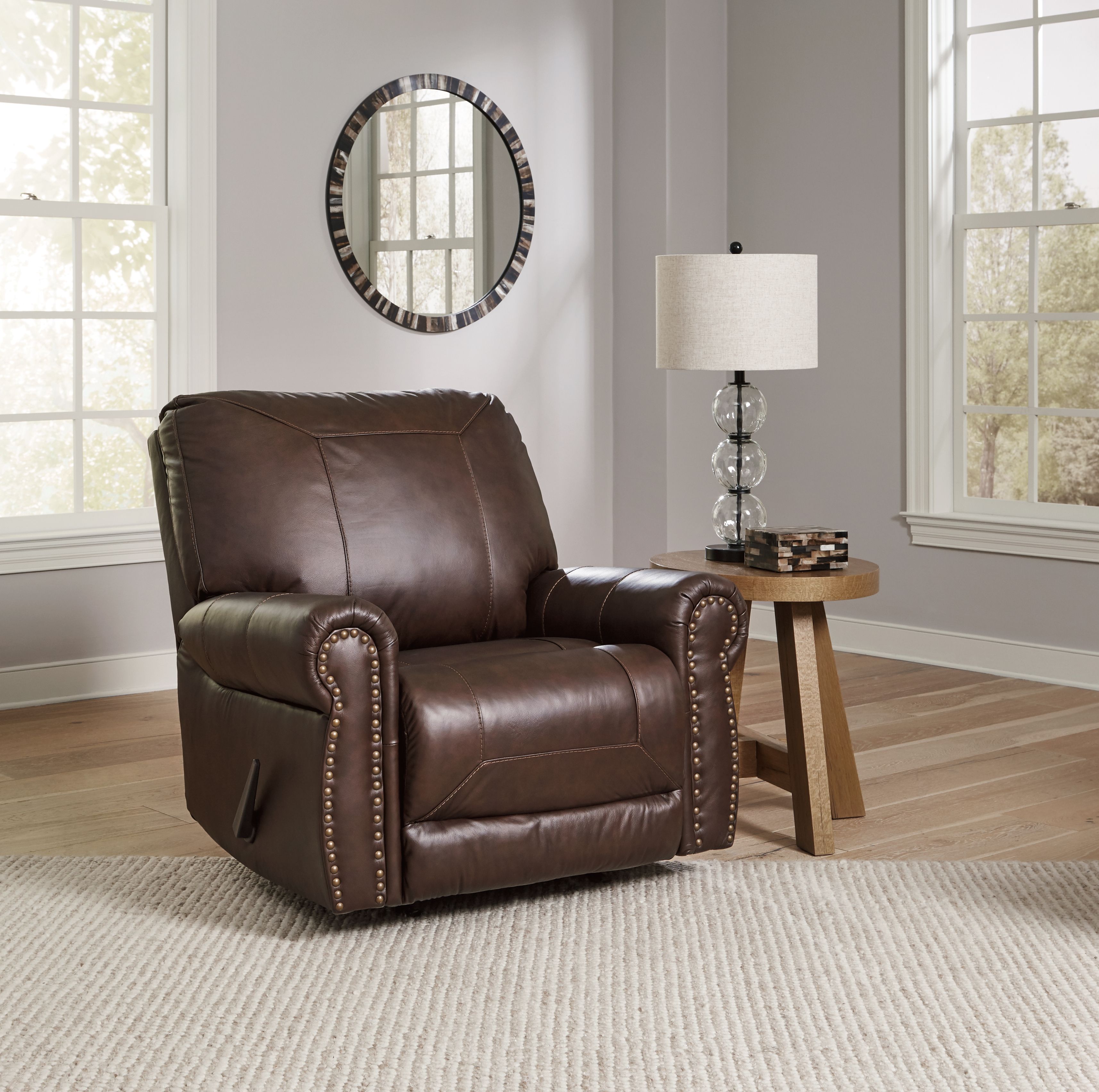 Ashley Furniture Colleton - 3 Pc. - Sofa, Loveseat, Rocker Recliner - Dark Brown - Image 9