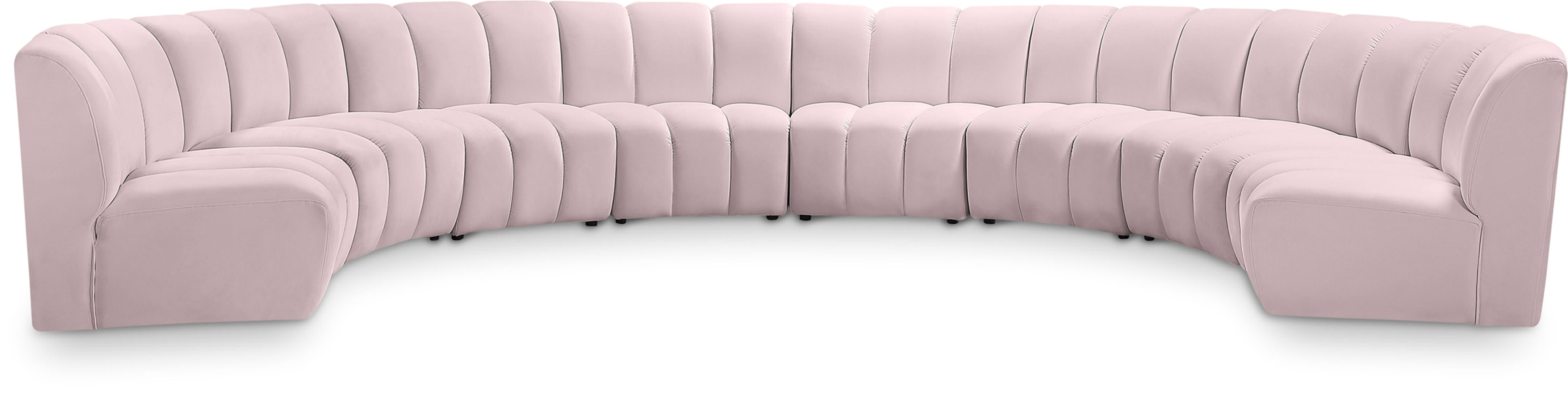 Infinity - 8 Piece Modular Sectional - Pink