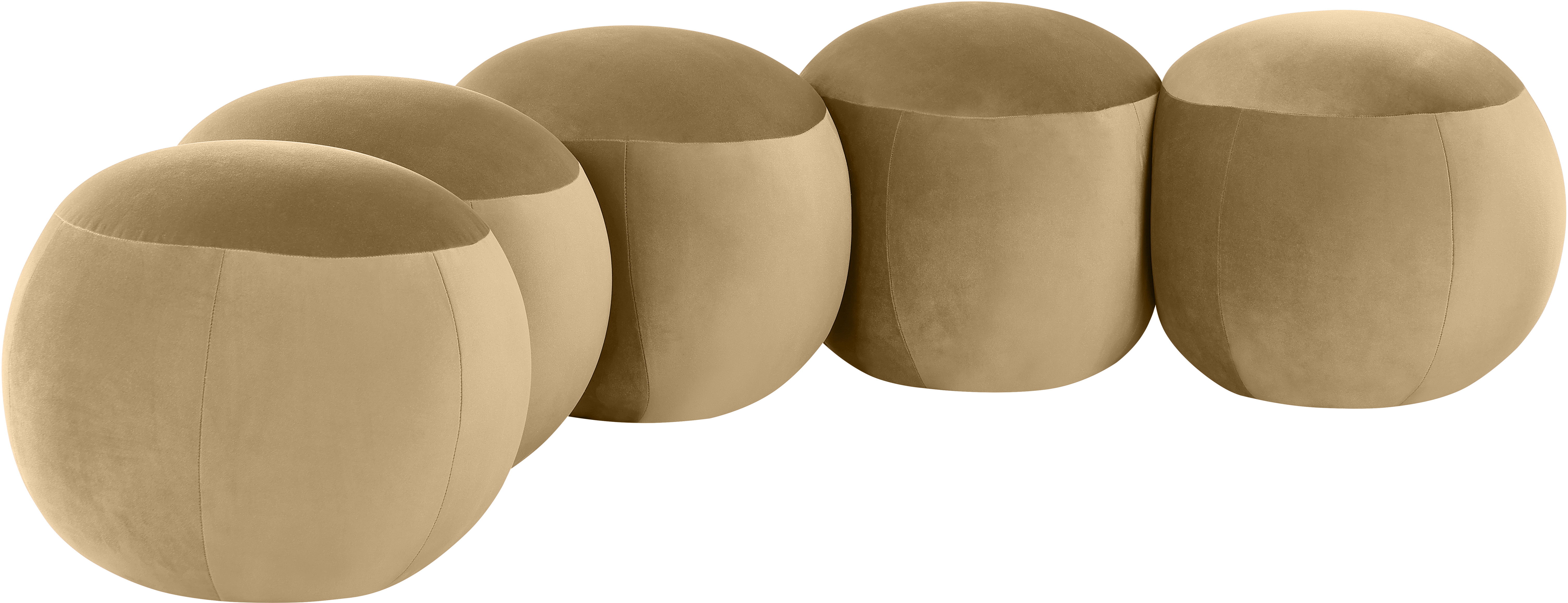 Apollo - 74.5" Velvet Bench - Camel