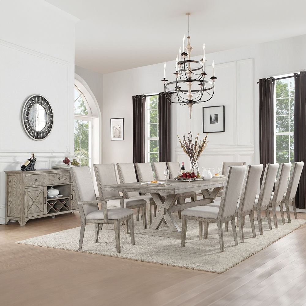 Rocky - Side Chair (Set of 2) - Fabric & Gray Oak, gray, view 3