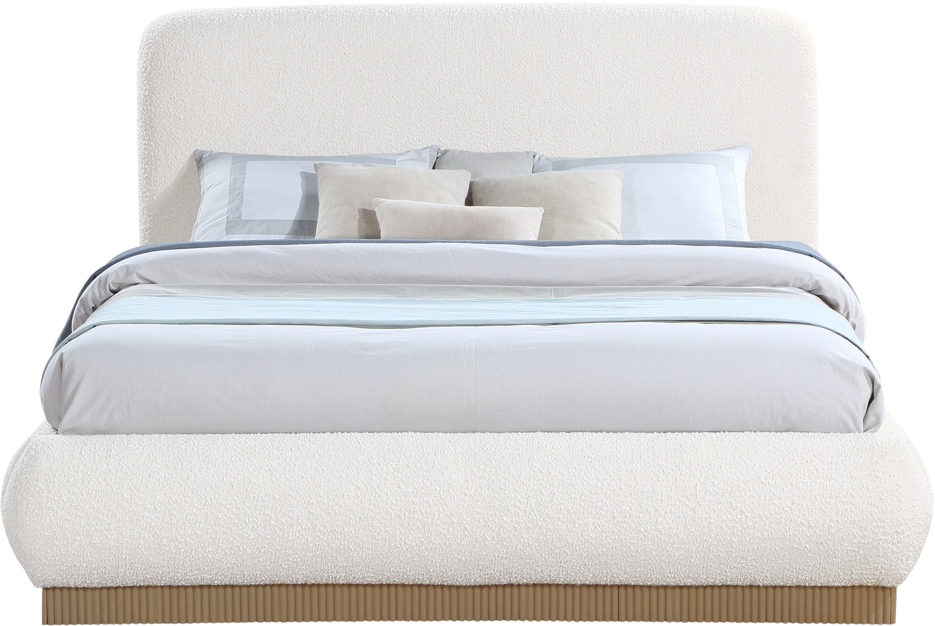 Rigby - King Bed With Natural Base - Cream