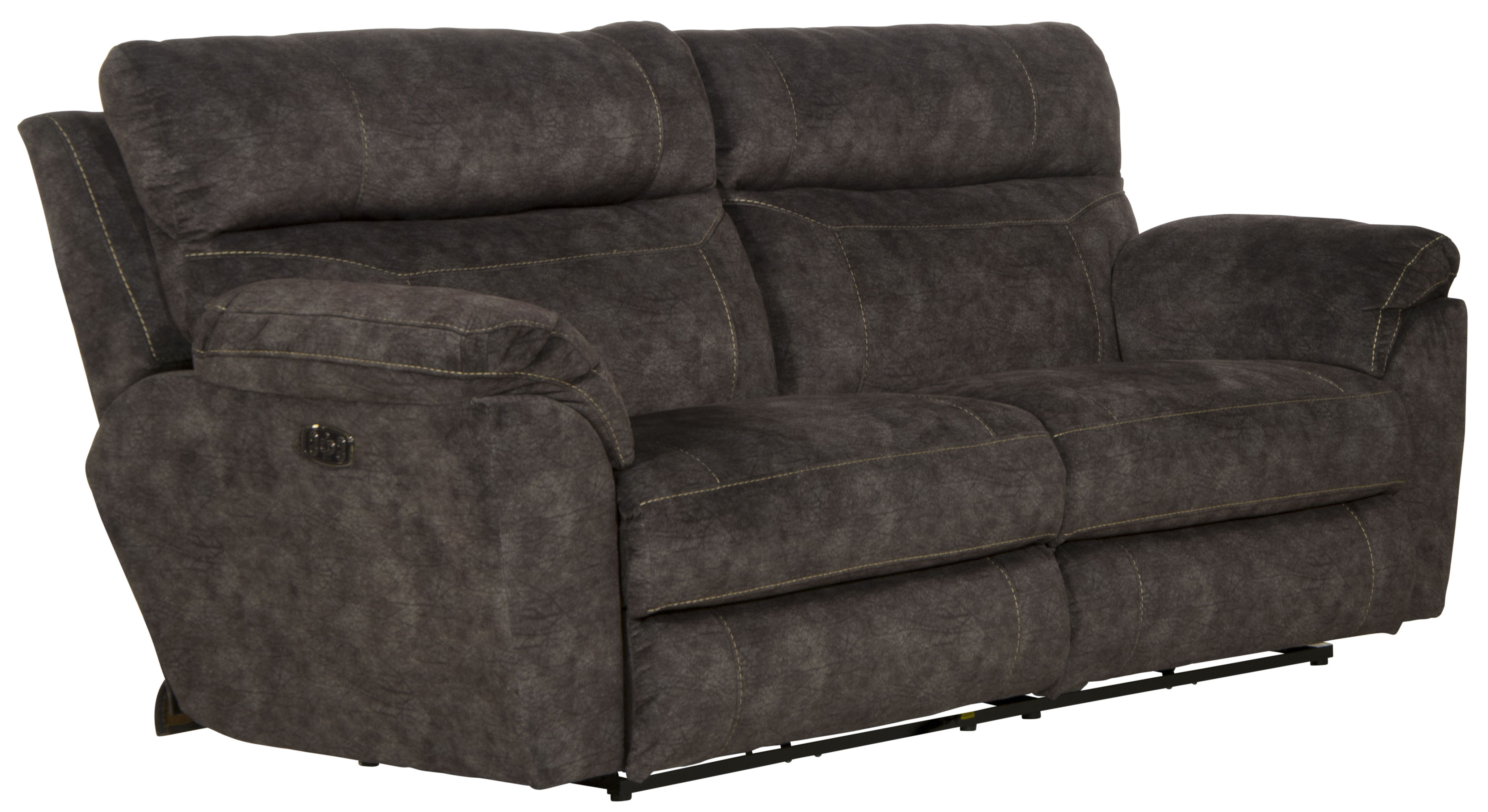 Catnapper Sedona - Power Lay Flat Reclining Sofa With Power Adjustable Headrest & Lumbar - Smoke