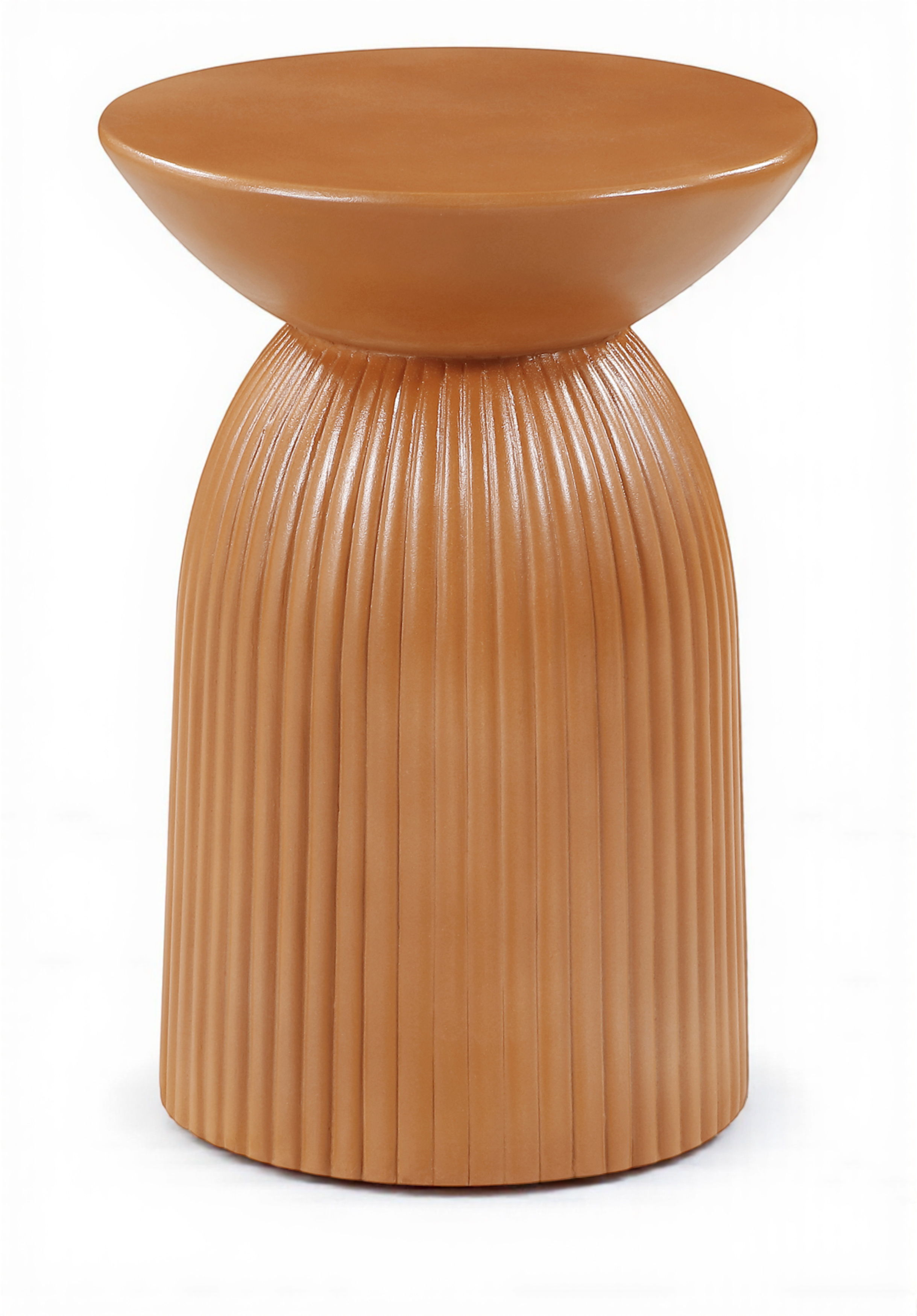 Opani - Concrete End Table - Terracotta