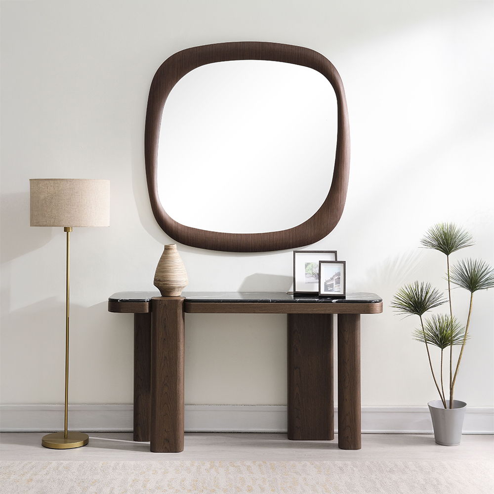 Dana - Accent Mirror - Dark Walnut, dark brown, view 4