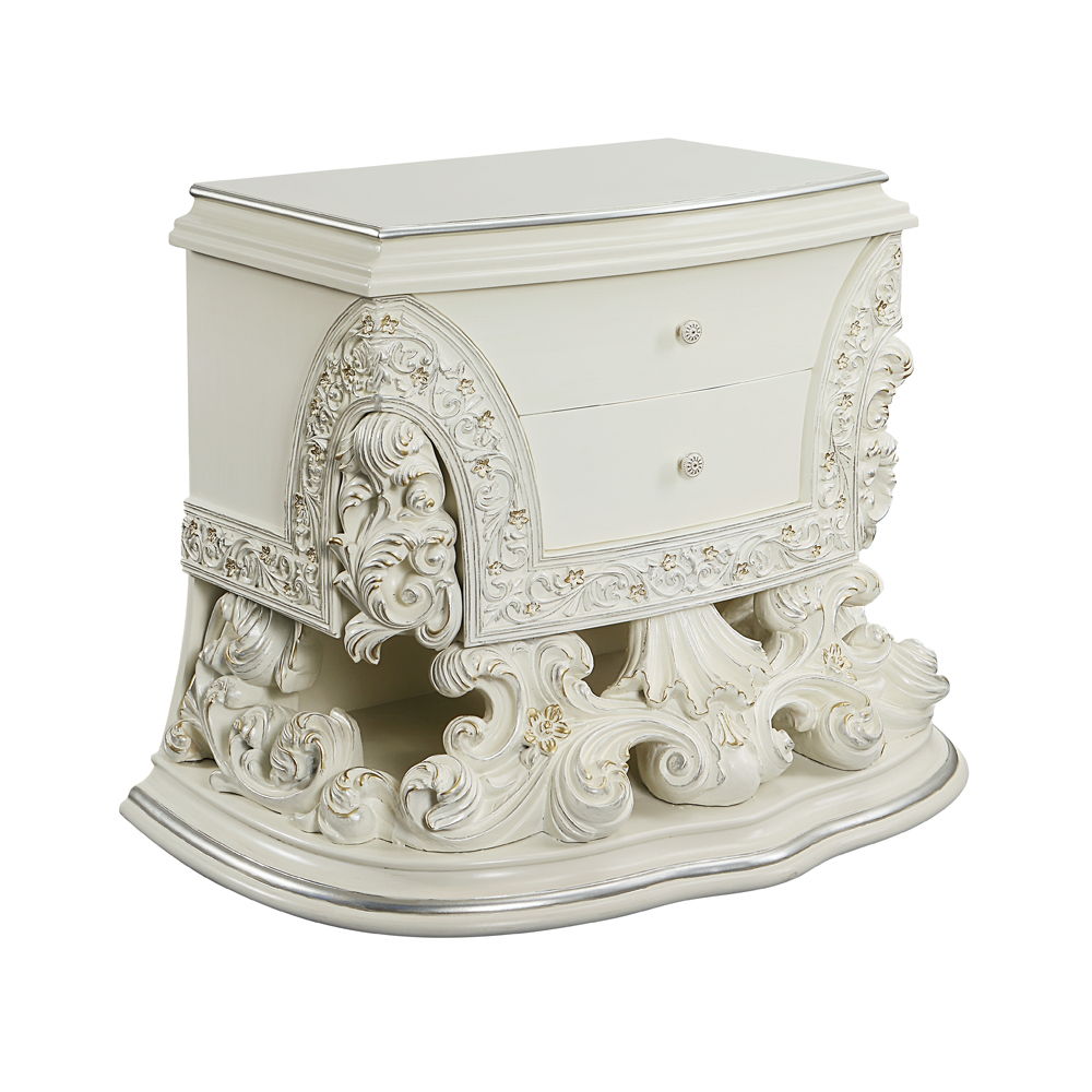 Adara - Nightstand - Antique White, beige, view 2