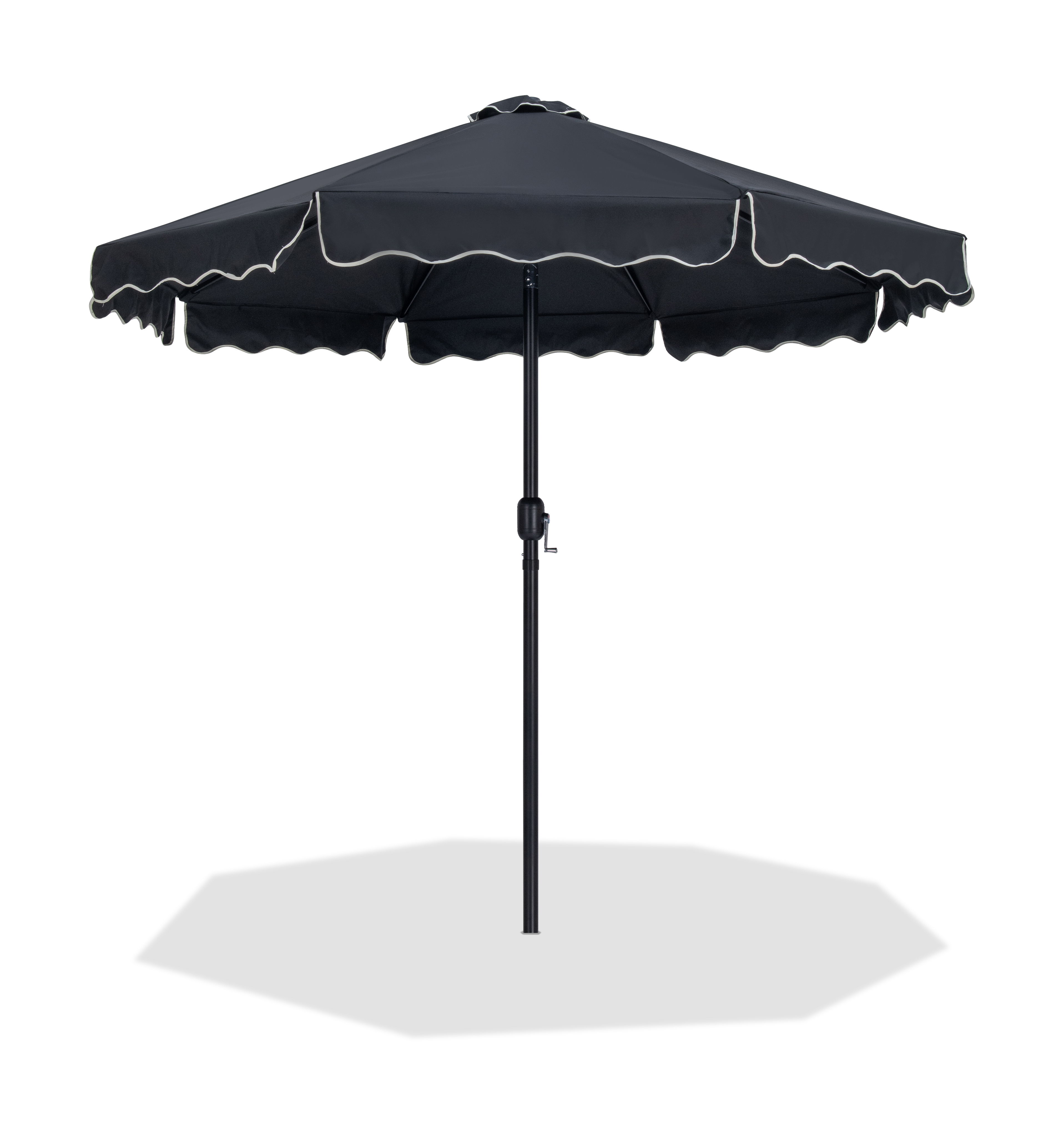 Amalfi - Patio Umbrella With Black Pole - Black