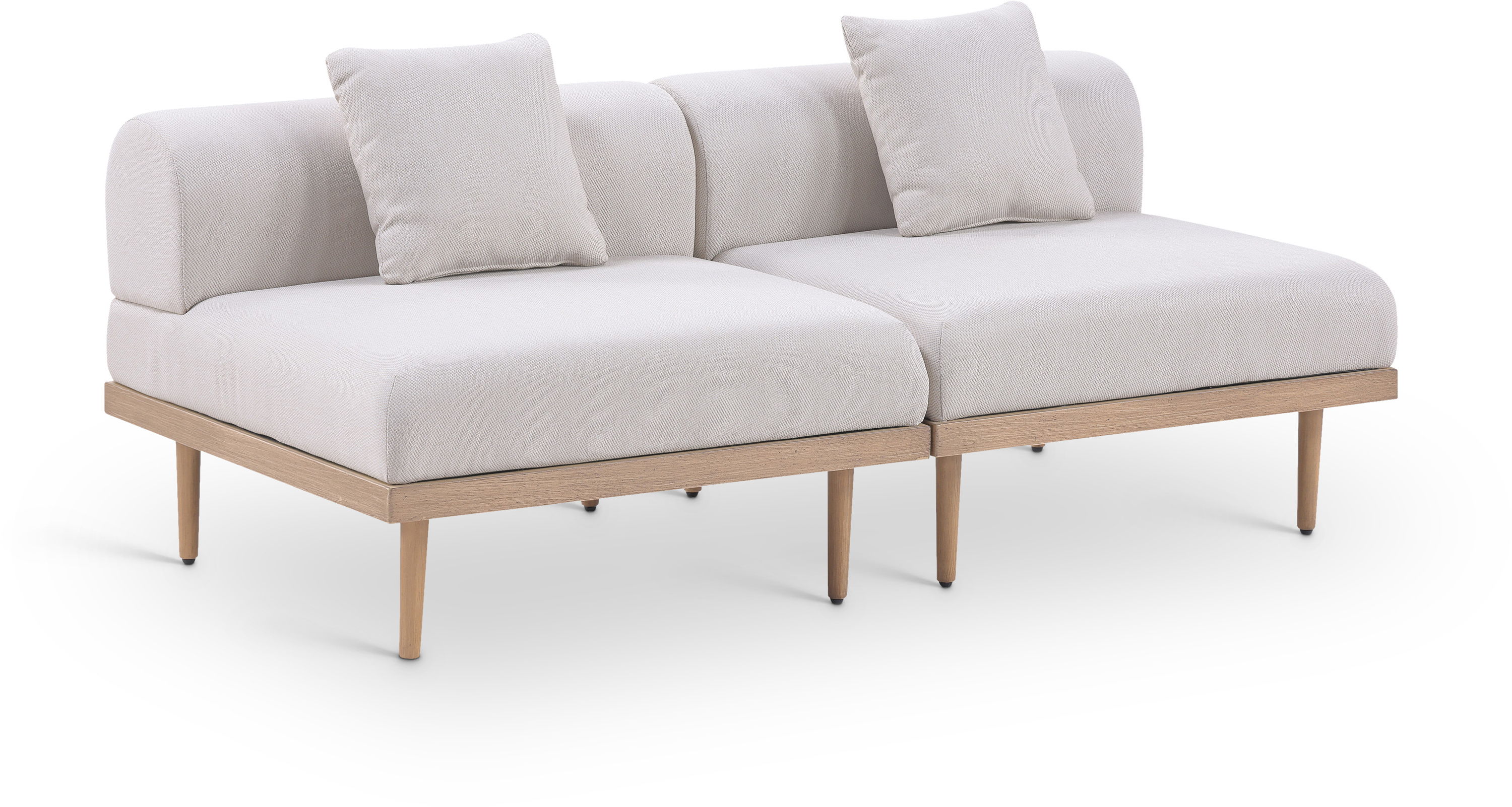 2 Pc · Resilient Water Resistant Fabric 71" Outdoor Patio Modular Loveseat