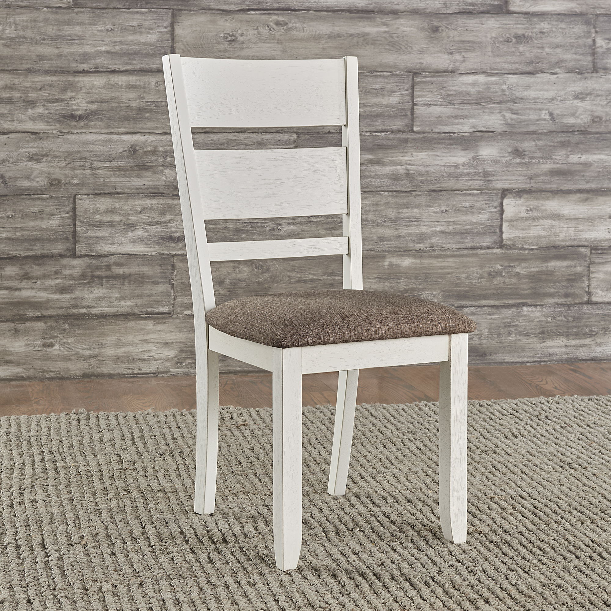 Liberty Furniture Brook Bay - Slat Back Upholstered Side Chair - White