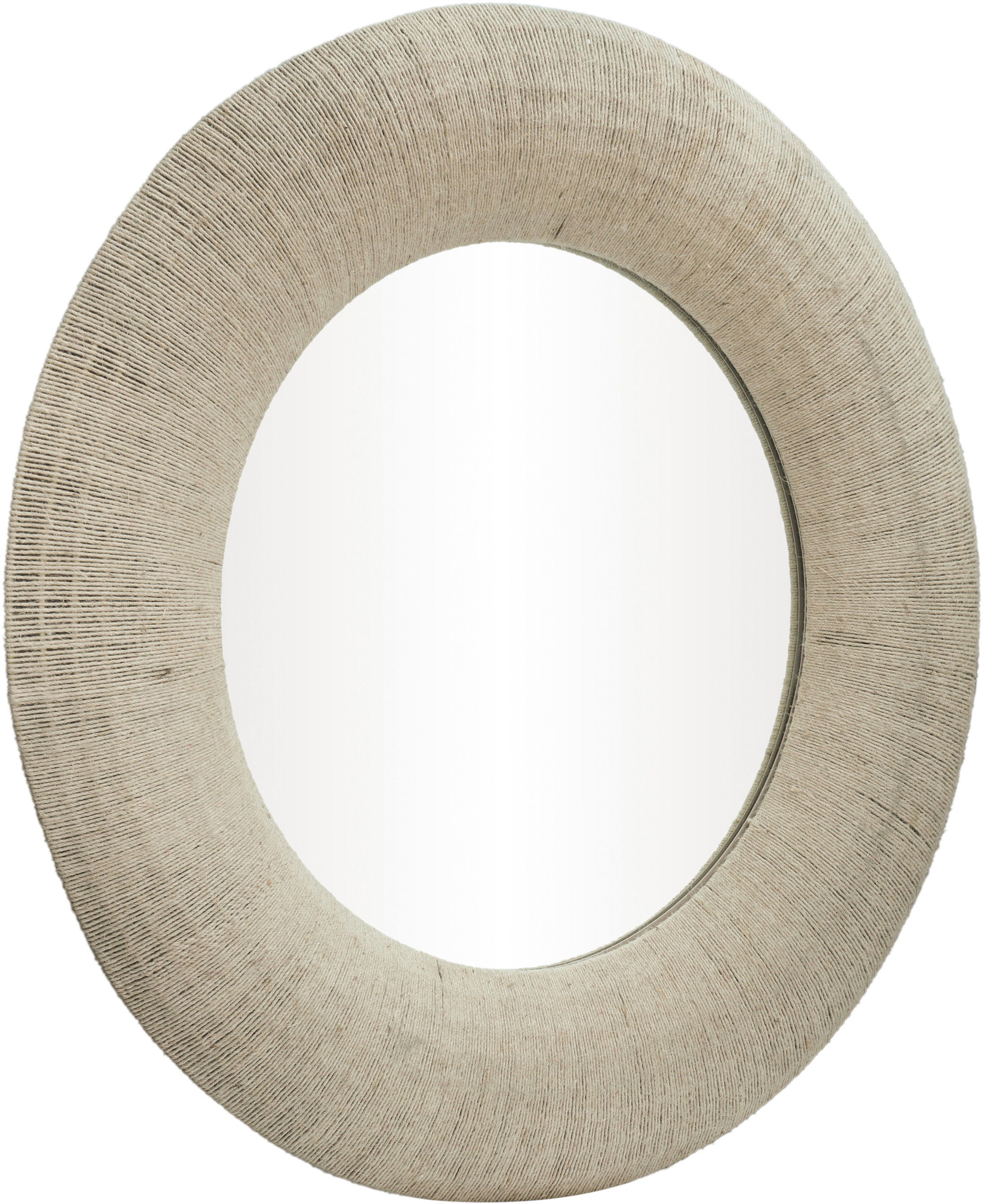 Meadow - 48" Round Jute Rope Framed Mirror - Natural