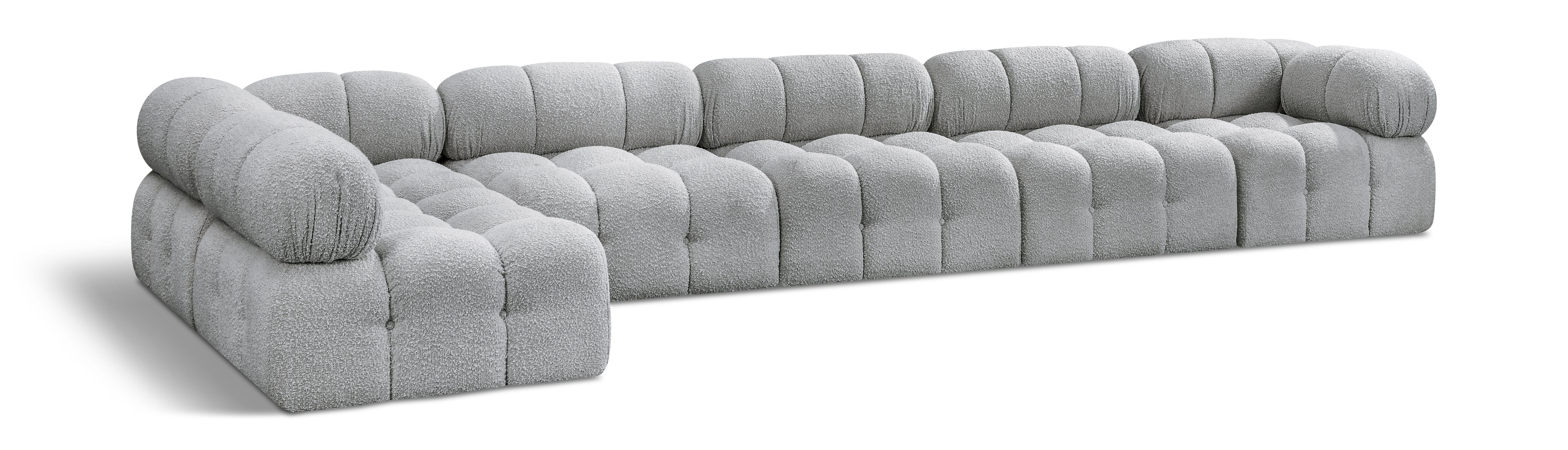 Ames - 6 Piece Modular L-Shaped Sectional - Gray