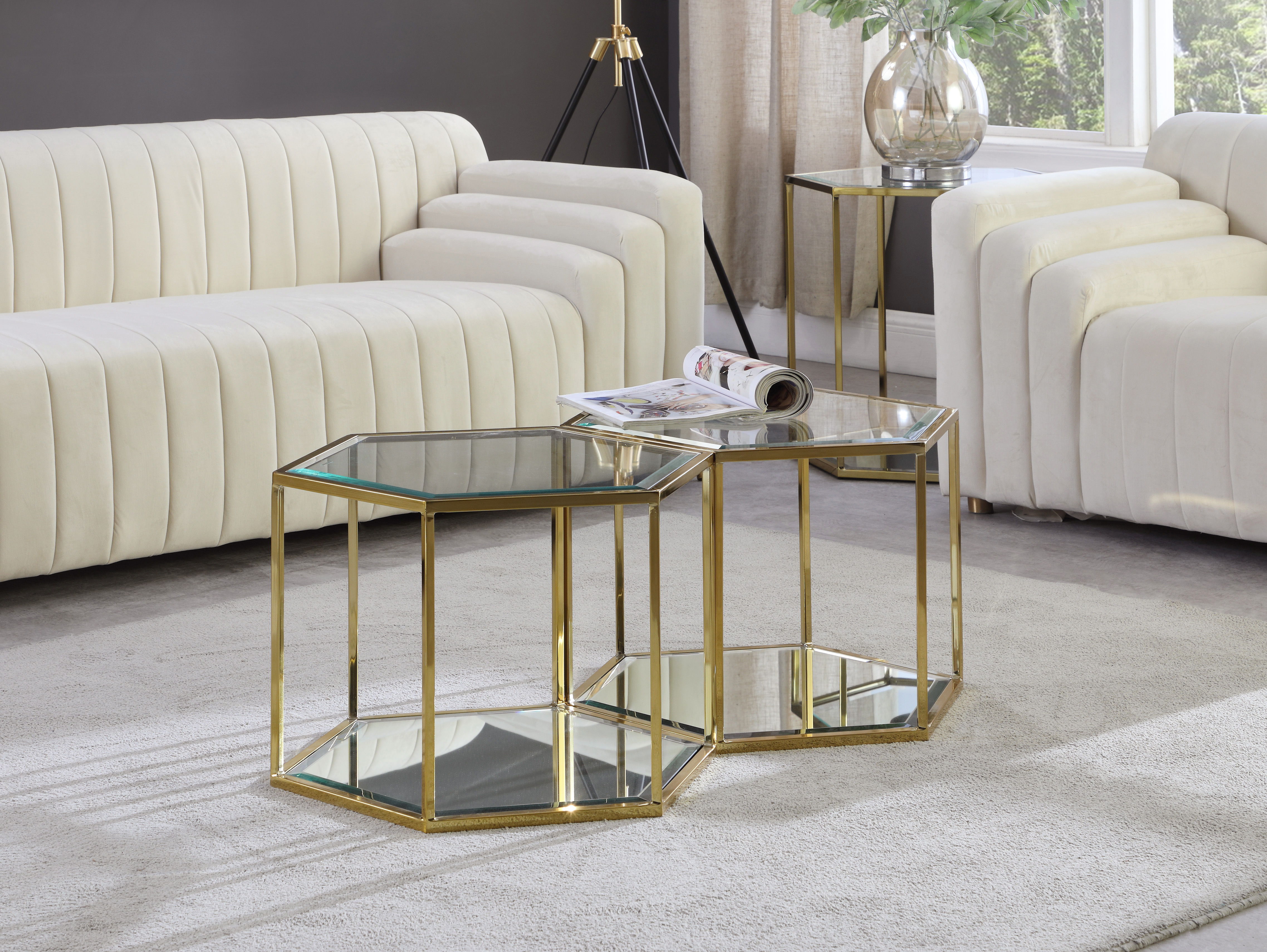 Sei - Coffee Table 2 Piece - Gold