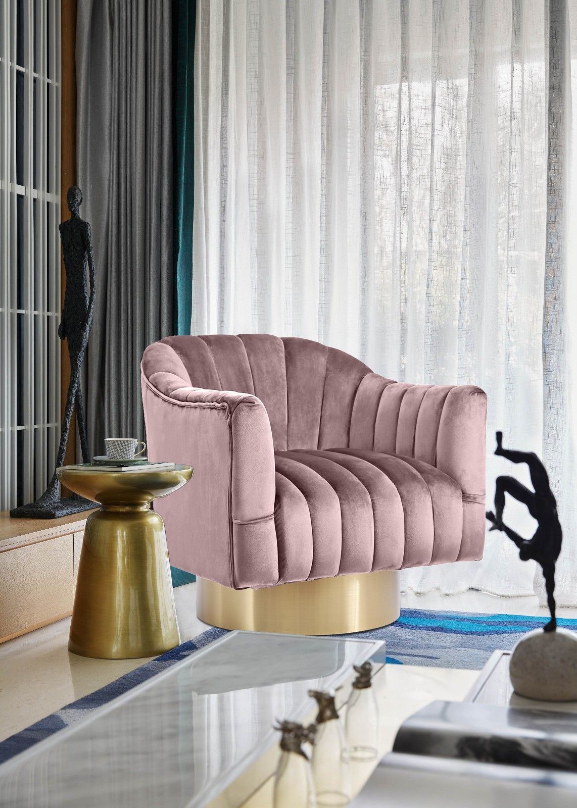 Farrah - Accent Chair - Pink