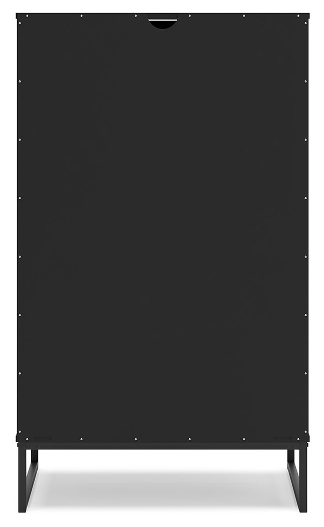 Socalle - Five Drawer Chest - Black, black, view 7
