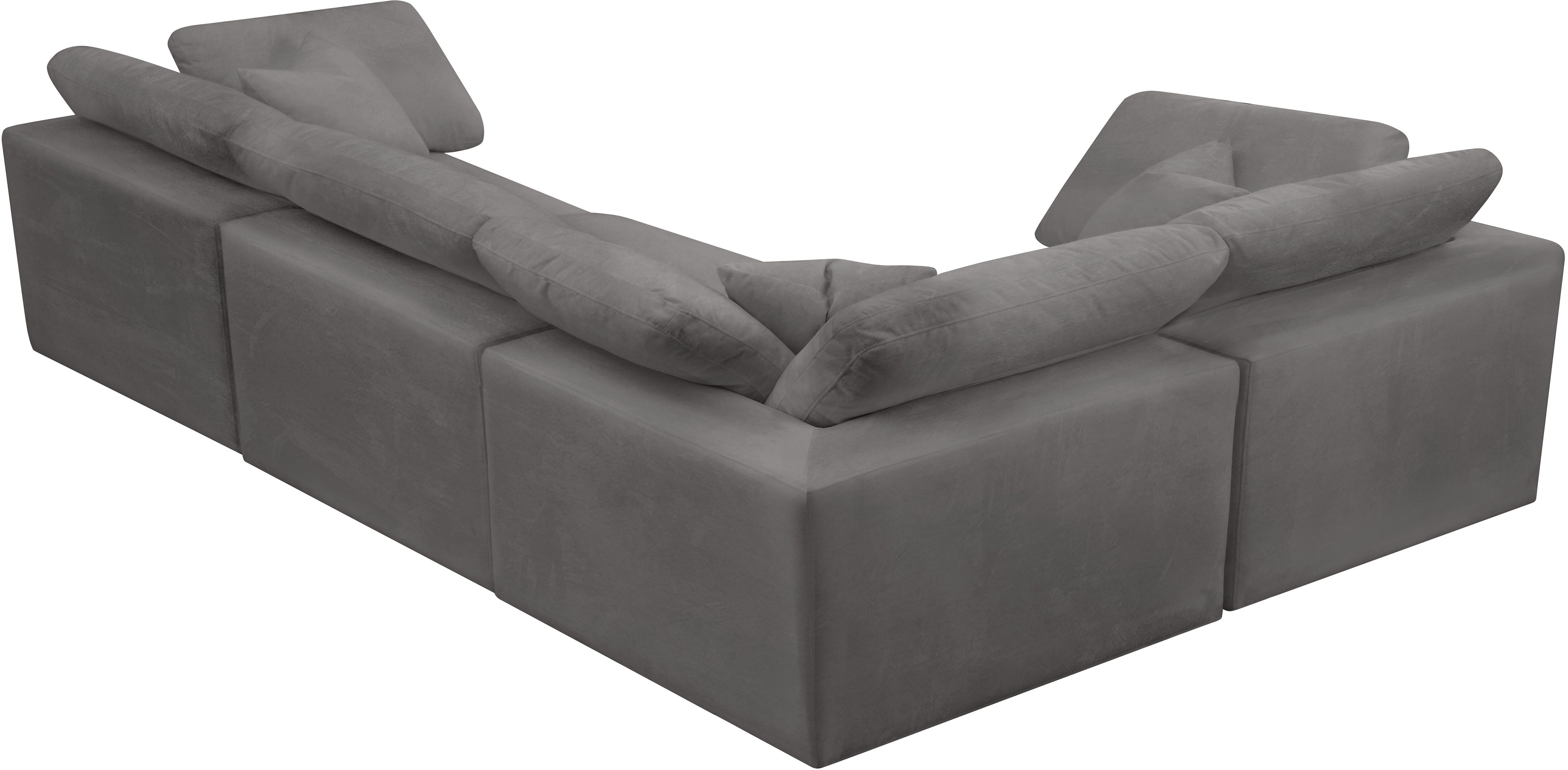 Cozy - 4 Piece Modular Corner Sectional - Gray