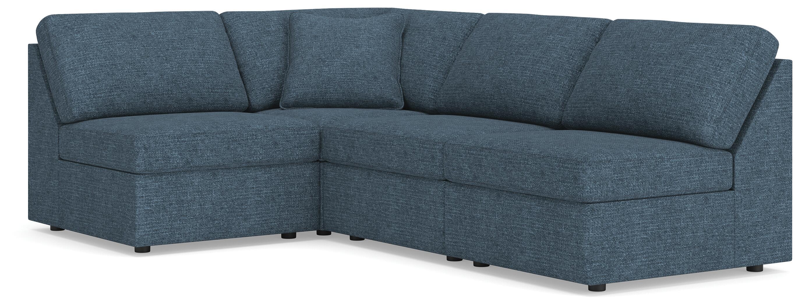 4 Pc · Sectional With 3 Armless Chairs