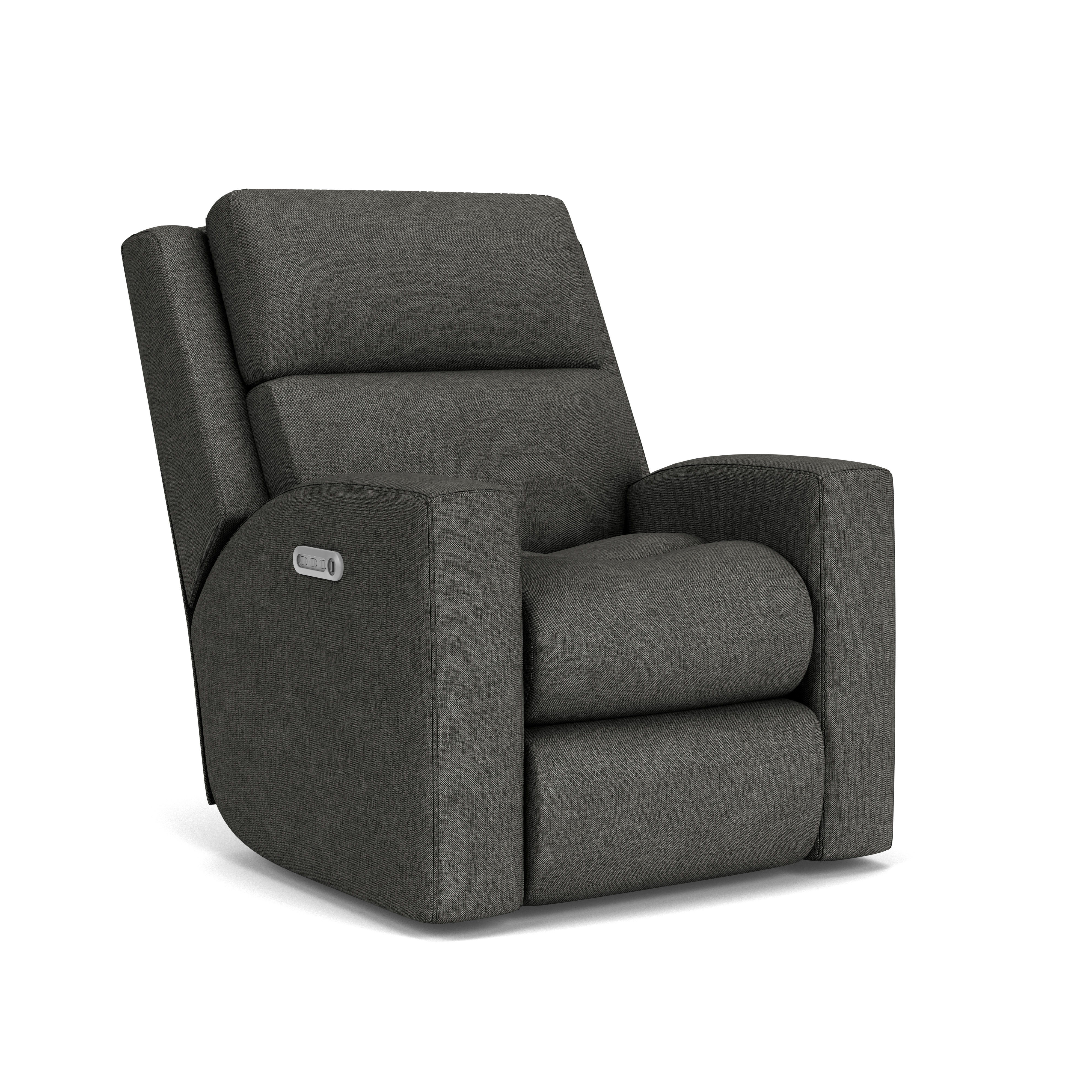 Score - Transitional Fabric Power Recliner With Power Headrest & Lumbar, light brown, view 2