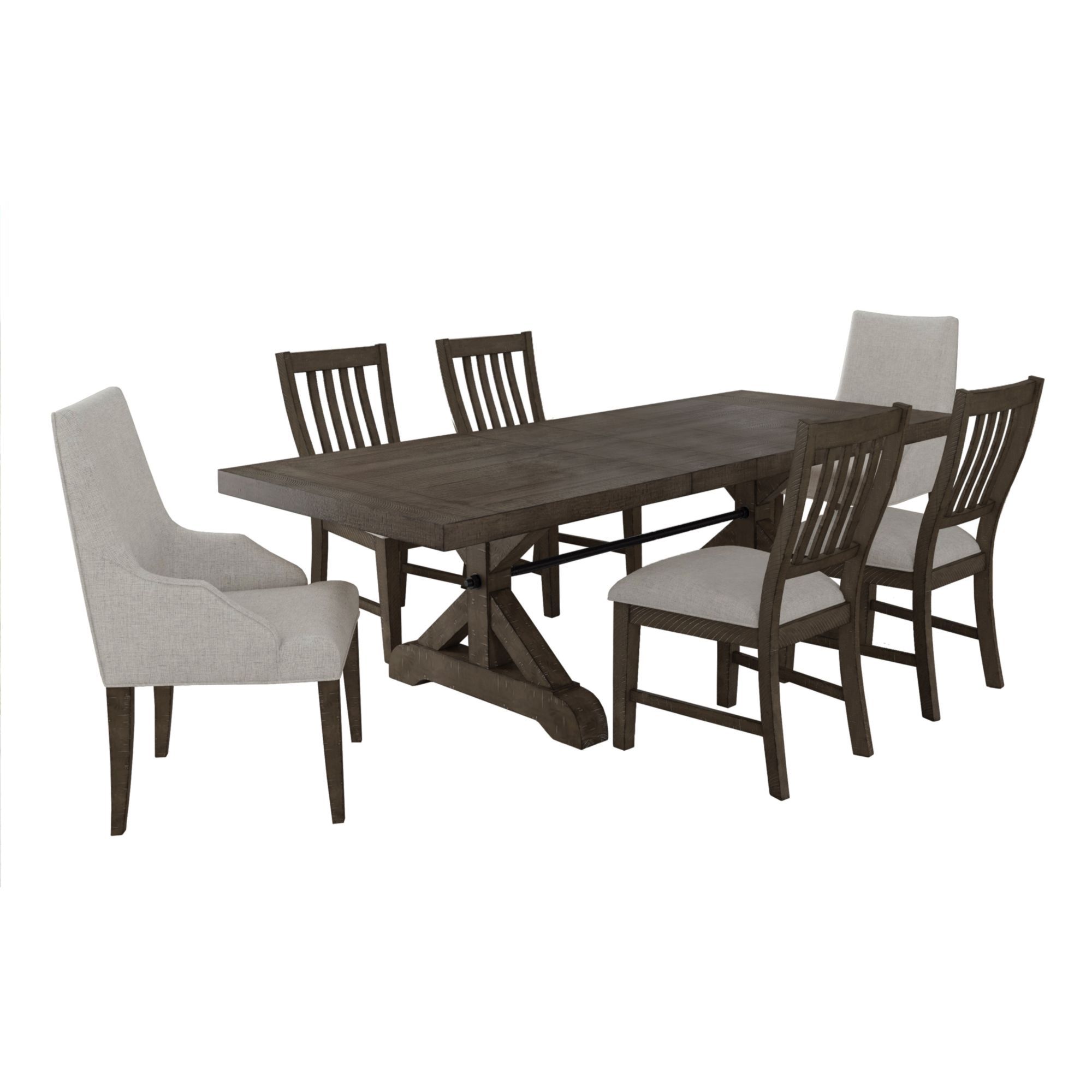 7 Pc · Table, Four Chairs And Two Host Chairs