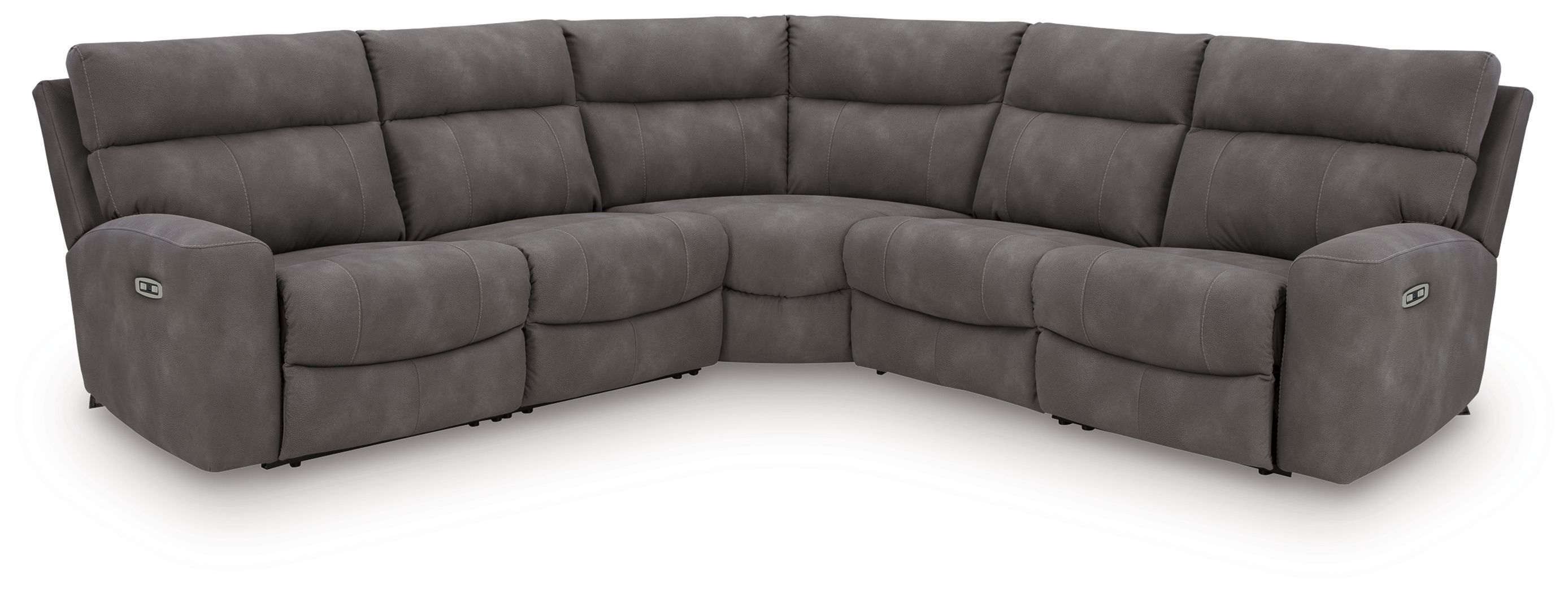 Next-Gen Durapella - 6 Pc. - 5-Piece Power Reclining Sectional, Power Recliner - Slate