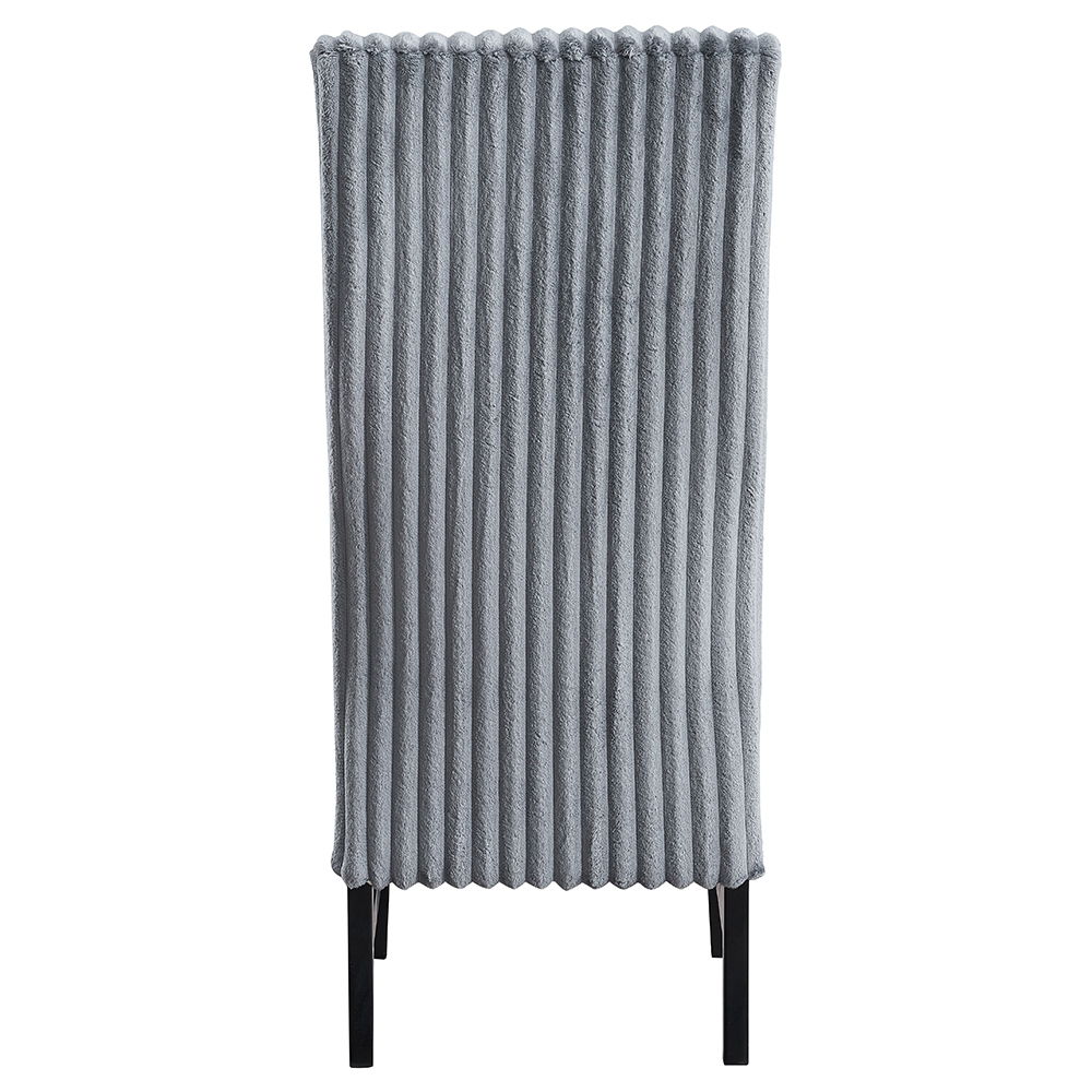 Kini - Side Chair (Set of 2) - Gray Corduroy & Black, gray, view 3