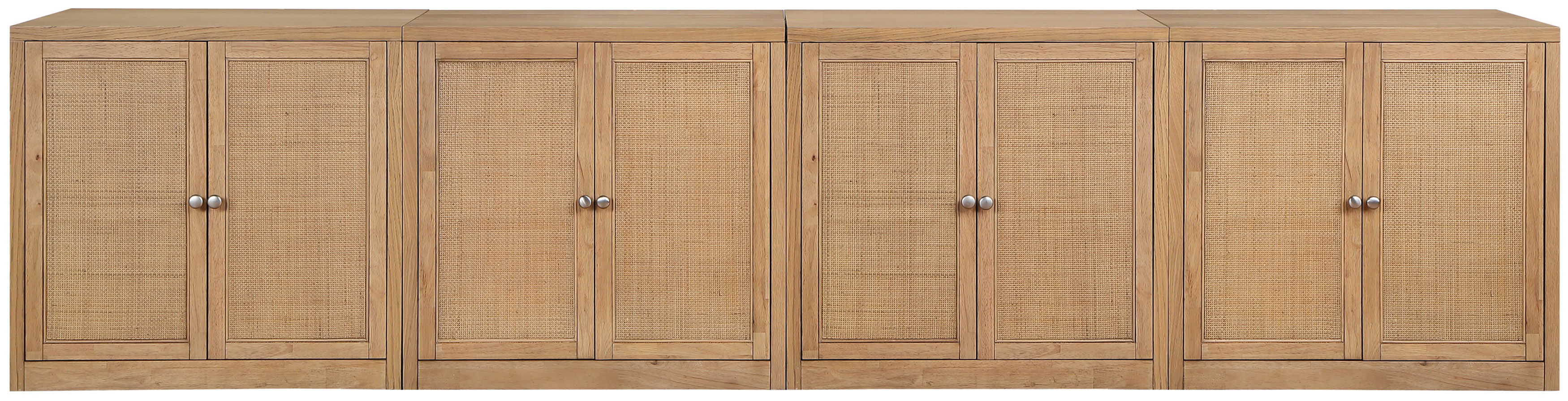 Vero - Solid Wood And Oak Veneer 4 Piece Sideboard/Buffet - Natural