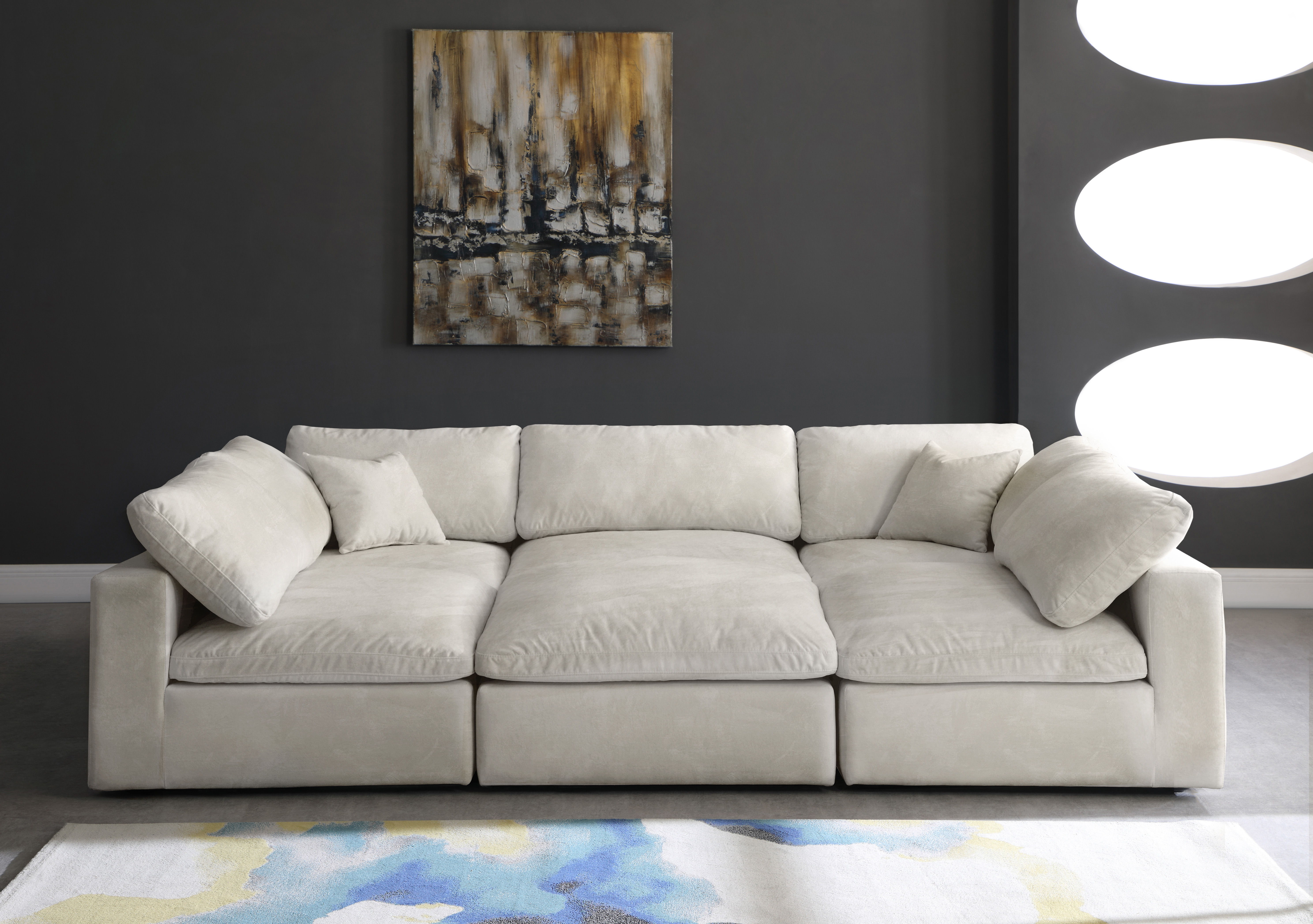 Cozy - 6 Piece Modular Sectional - Beige