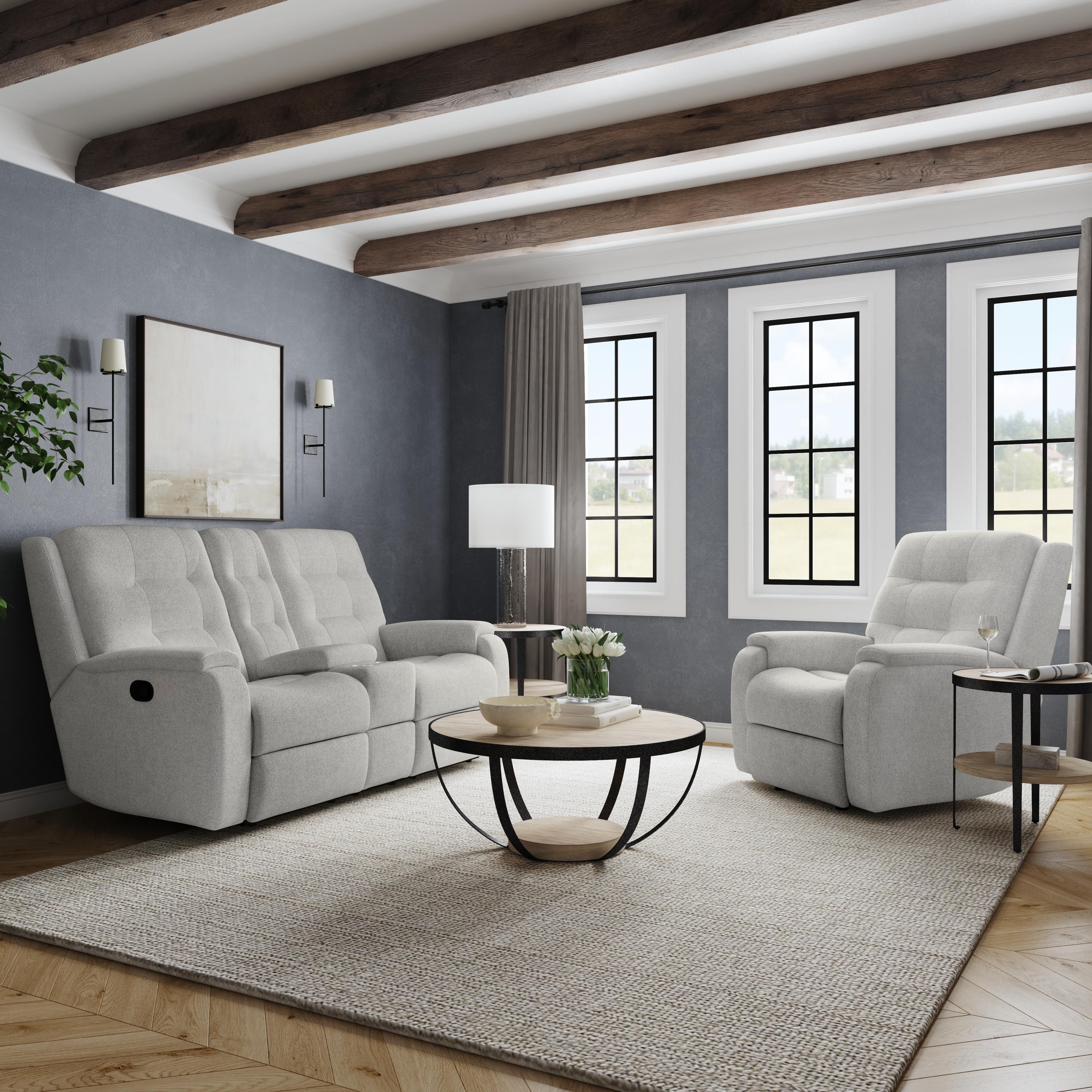 Arlo - Transitional Fabric Recliner, gray