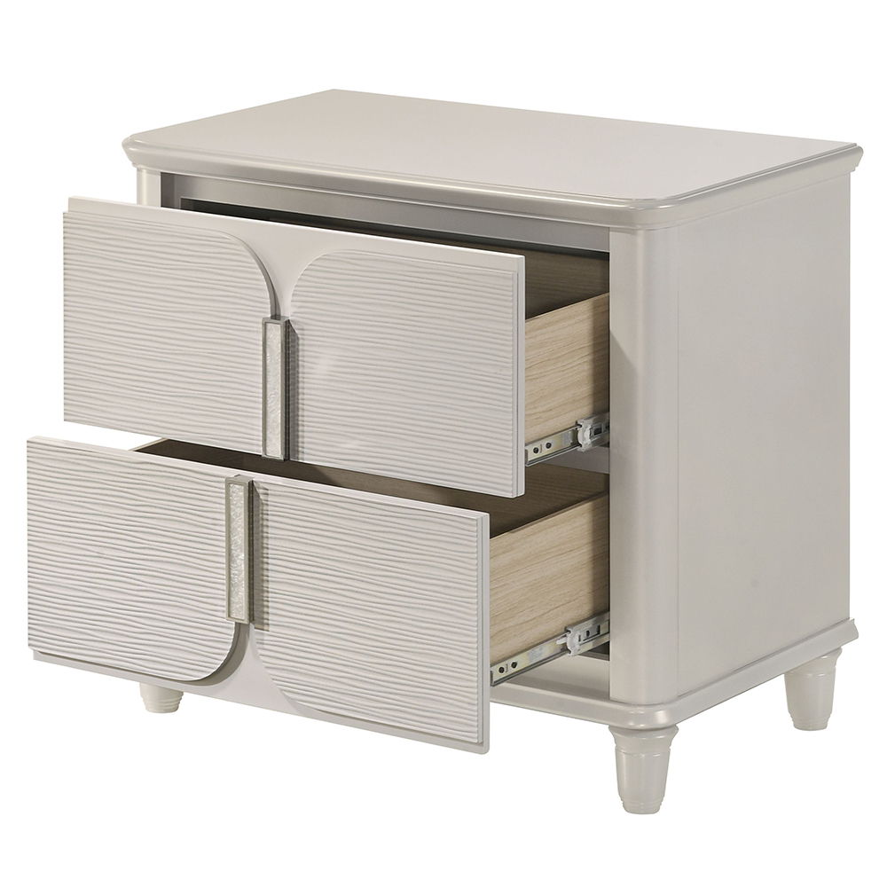 Laveda - Nightstand - Pearl White, white, view 4