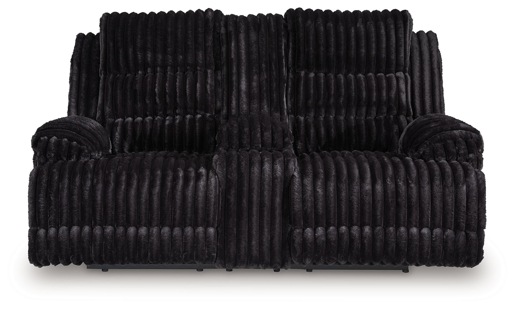 Ashley Furniture Rhine Falls - Double Reclining Power Loveseat With Console - Onyx - Image 3