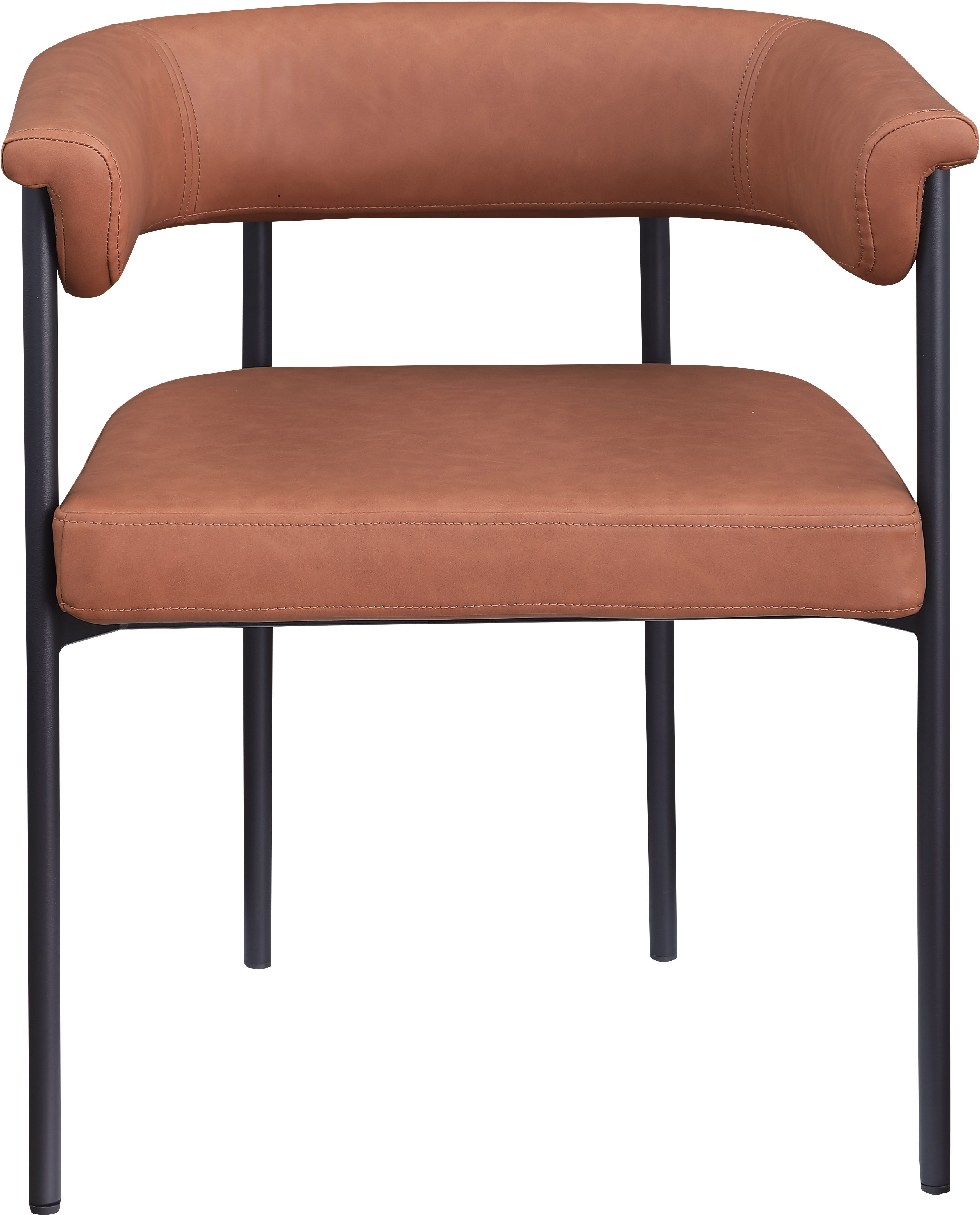 Malin - Faux Leather Dining Chair (Set of 2) - Cognac