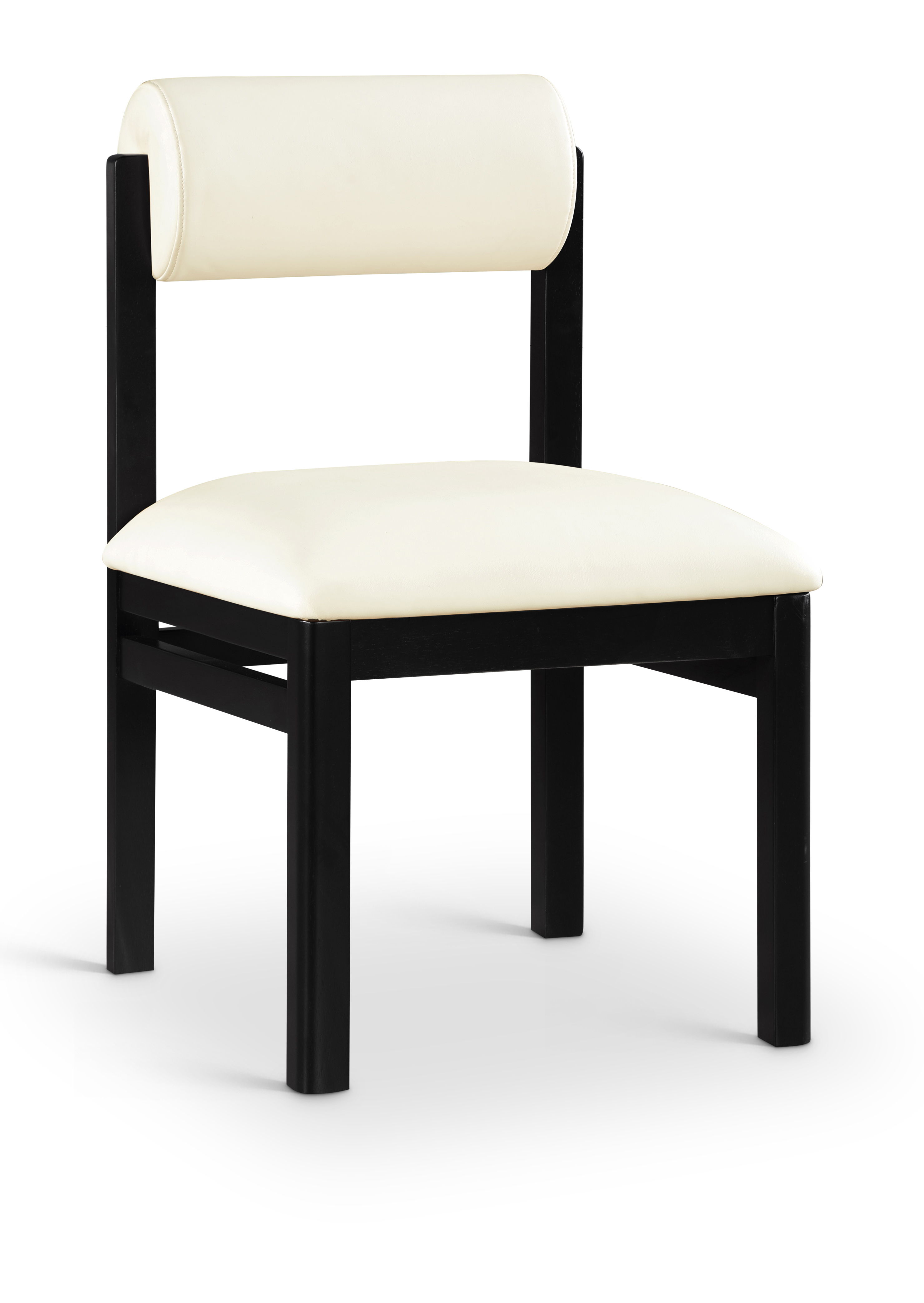 Roundhill - Vegan Leather Dining Chair (Set of 2) - Cream