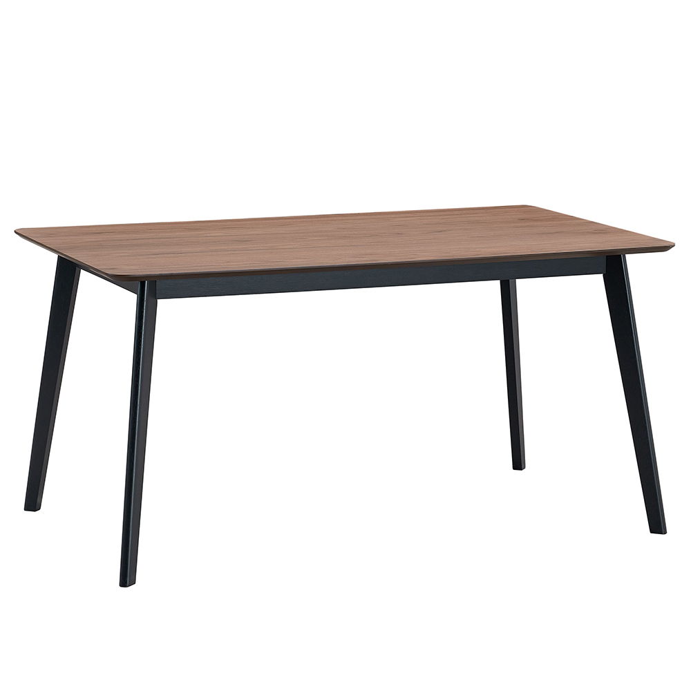 Rebi - Dining Table - Walnut & Black, black
