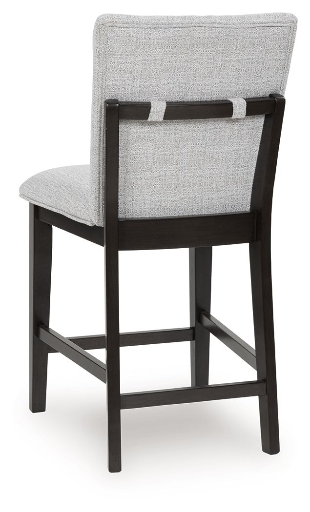Ashley Furniture Neymorton - Upholstered Barstool (Set of 2) - Dark Grayish Brown - Image 6