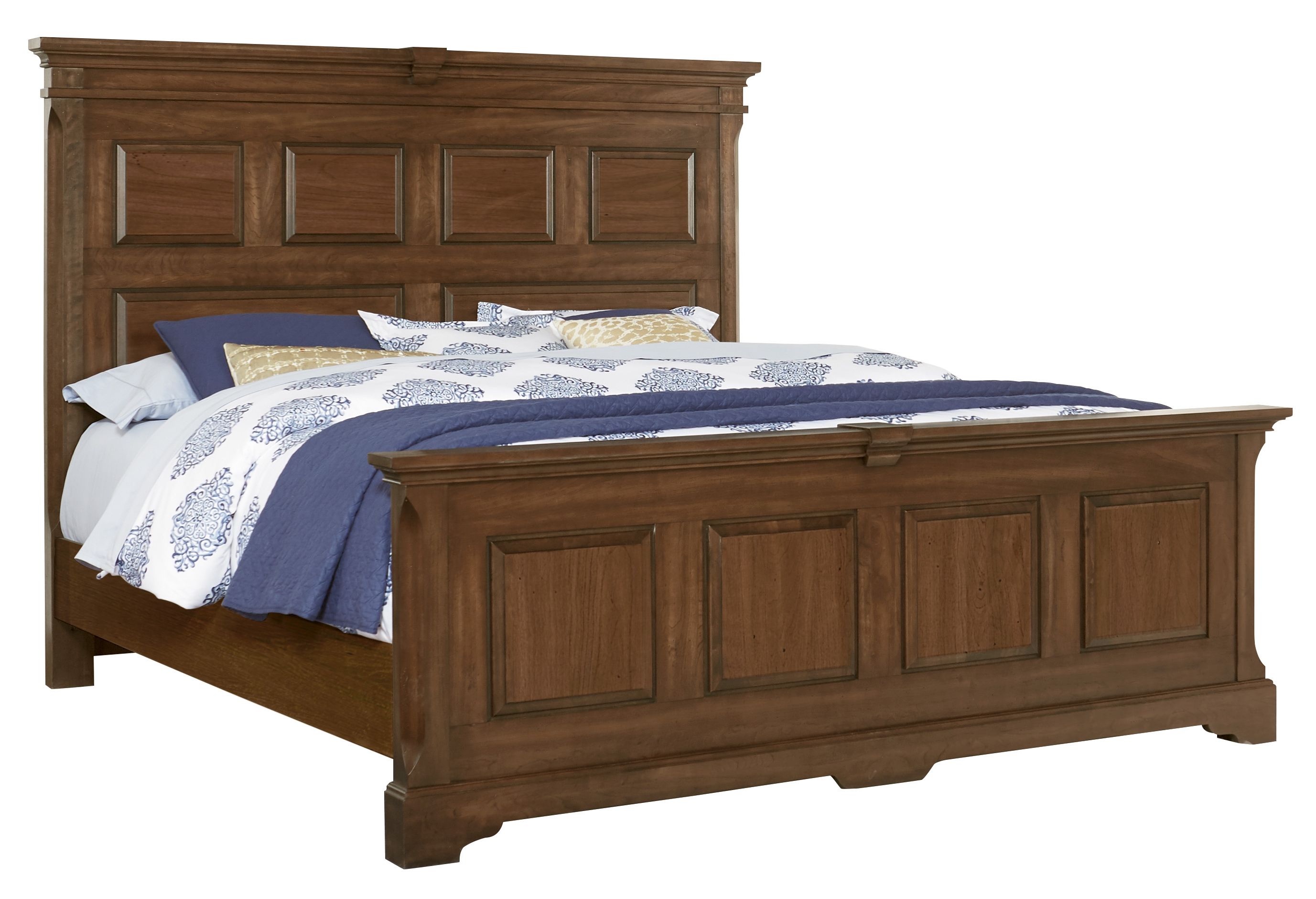 Vaughan-Bassett Heritage - Queen Mansion Bed - Amish Cherry