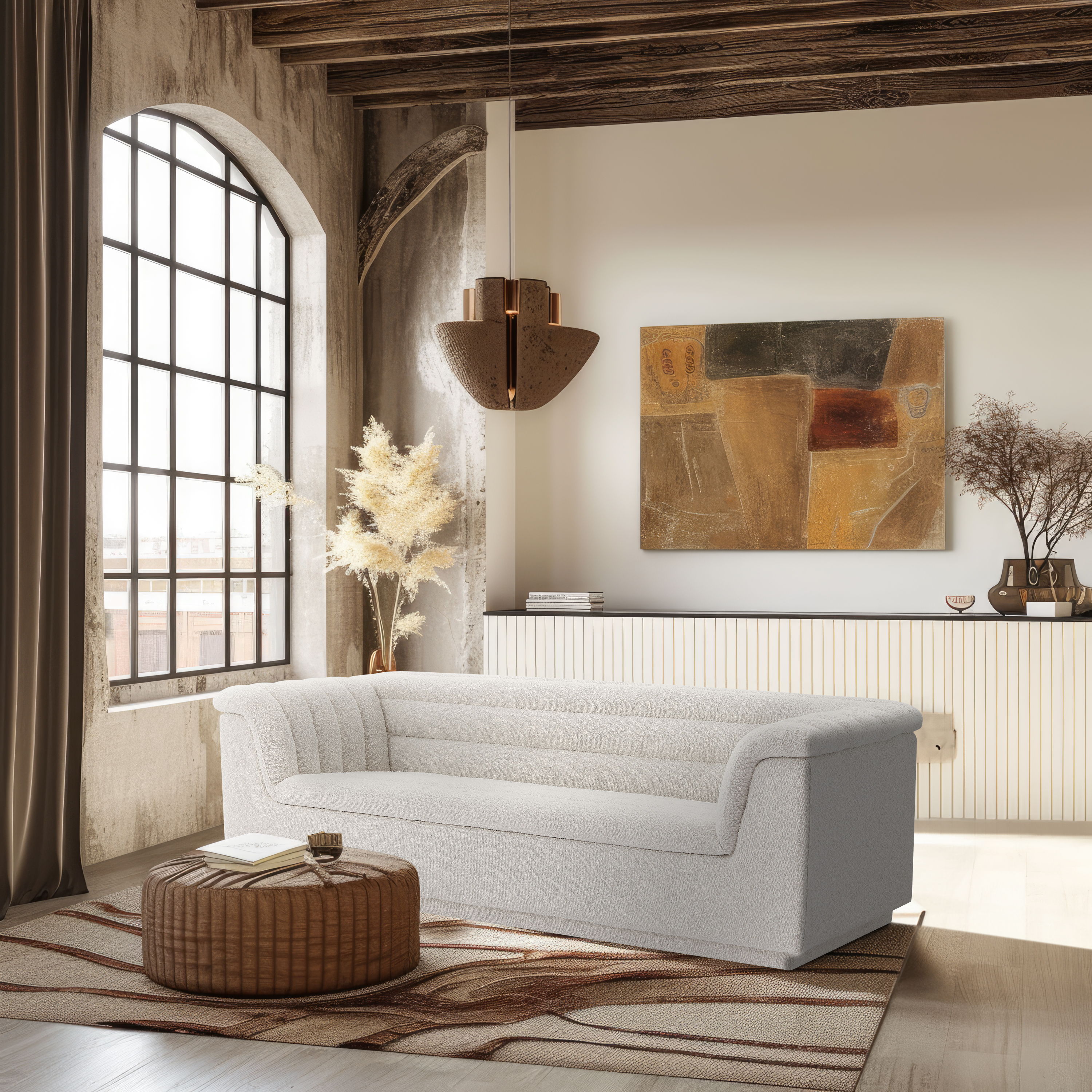 Cascade - Boucle Sofa - Cream
