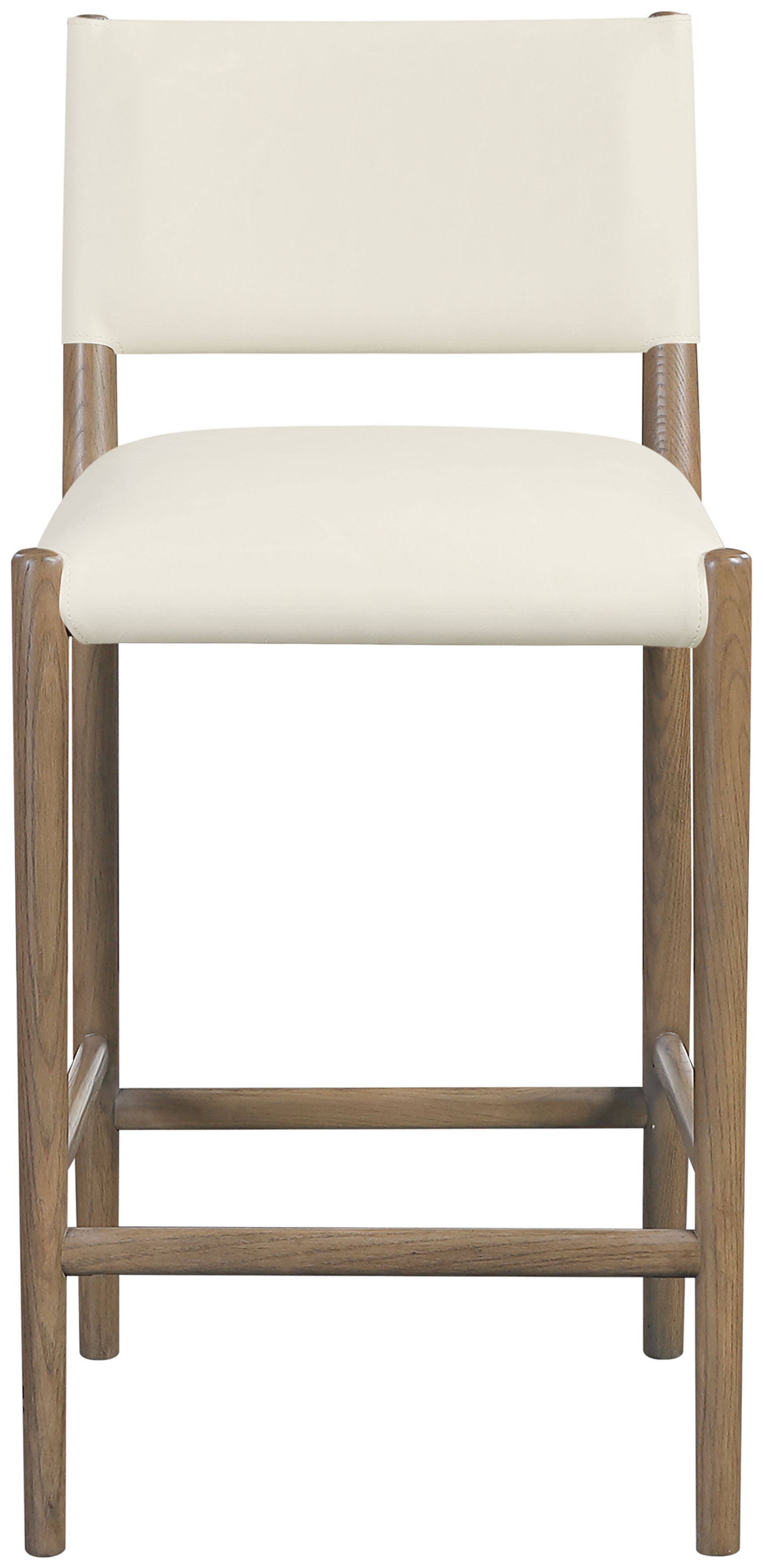 Andie - Upholstered Counter Stool Vegan Leather - Cream