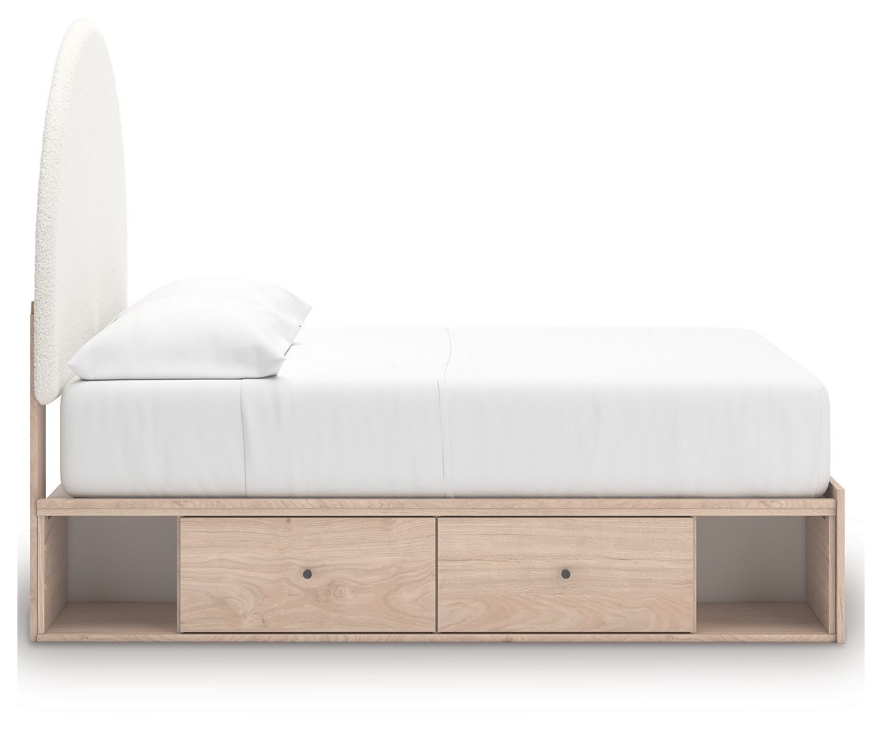 Ashley Furniture Arloster - Full Upholstered Panel Bed With 2 Under Bed Storage Units - Tan / White - Image 10