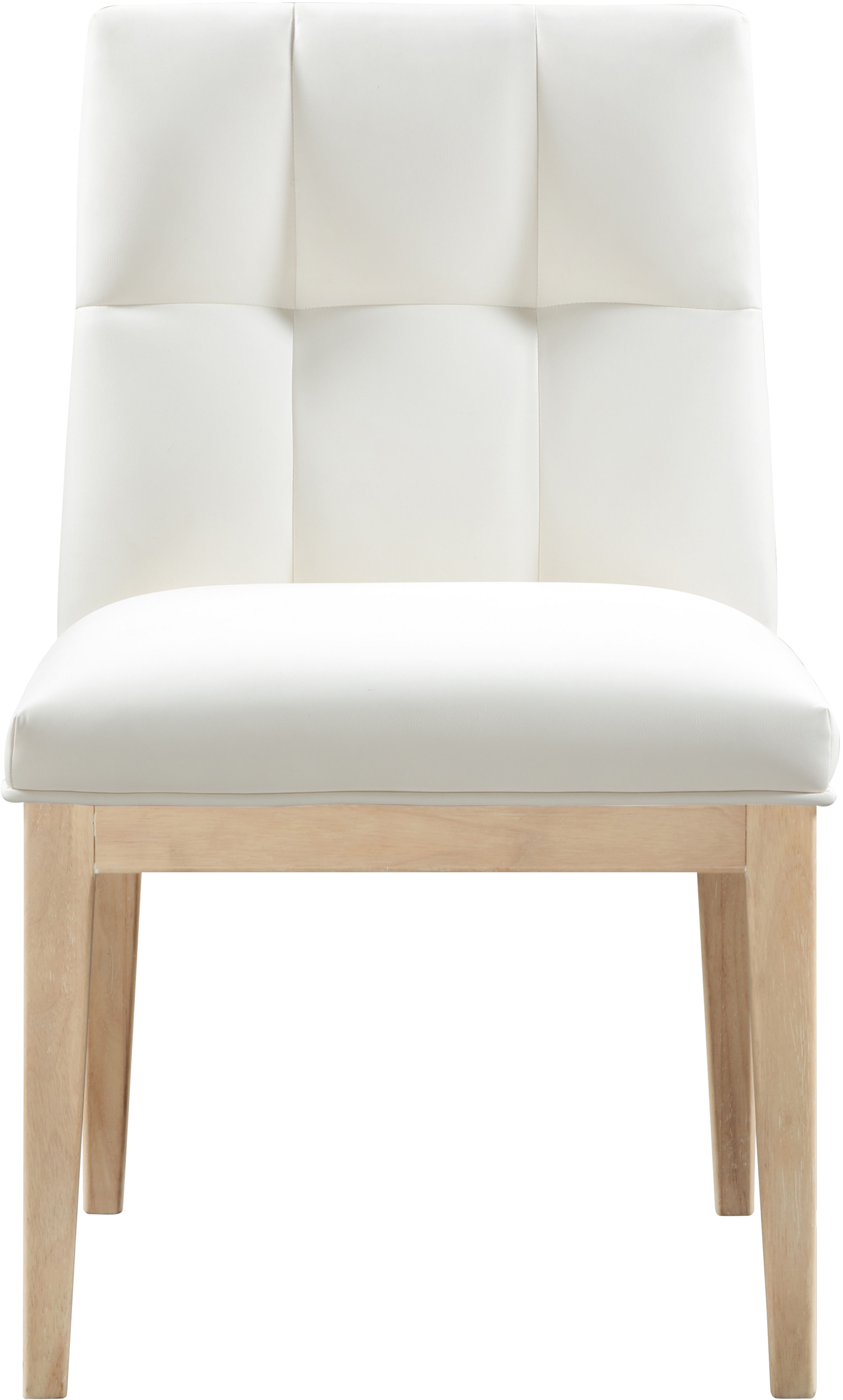 Adrian - Faux Leather Dining Side Chair (Set of 2) - Cream